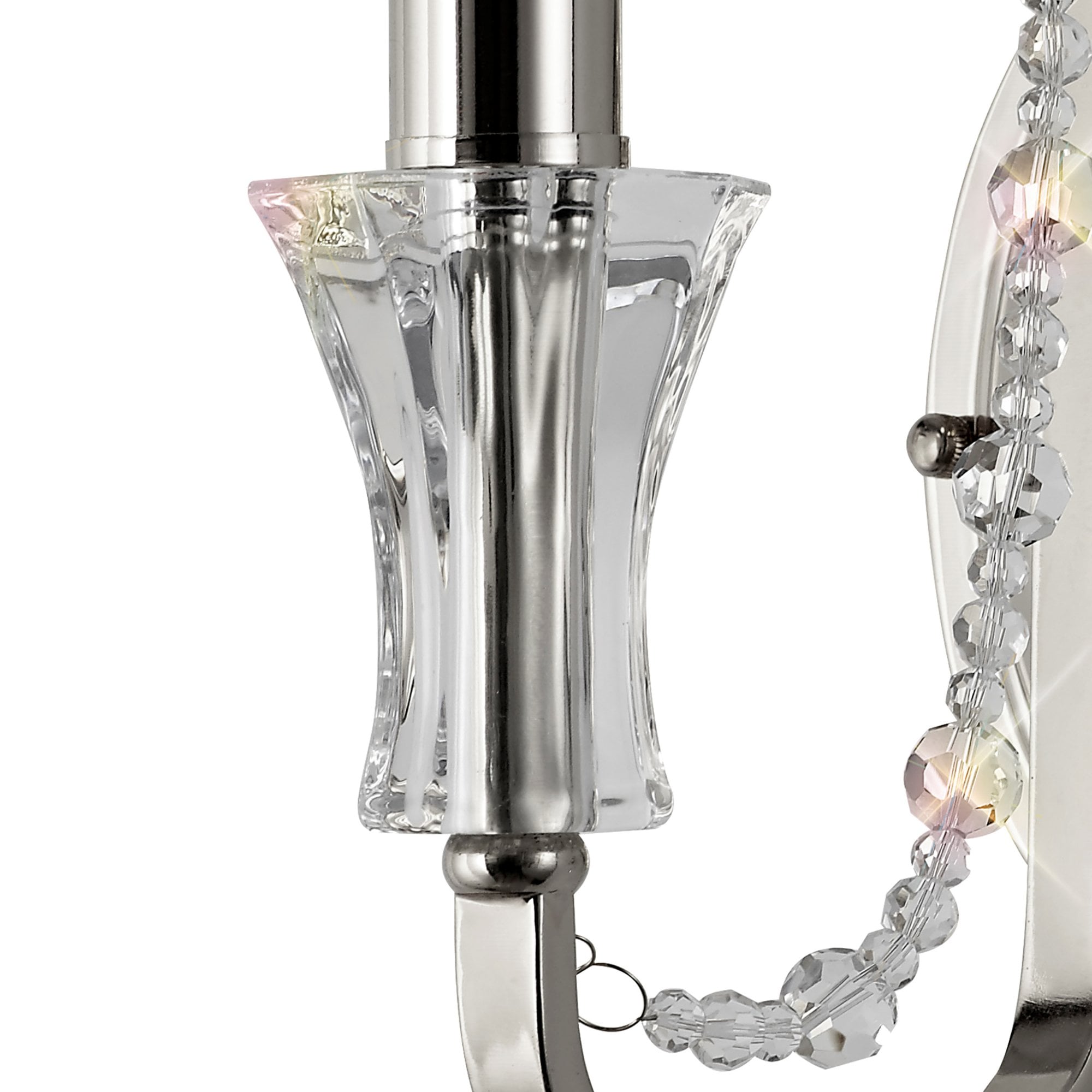 Diyas Armand Wall Lamp Single Light E14 - Polished Chrome/Crystal