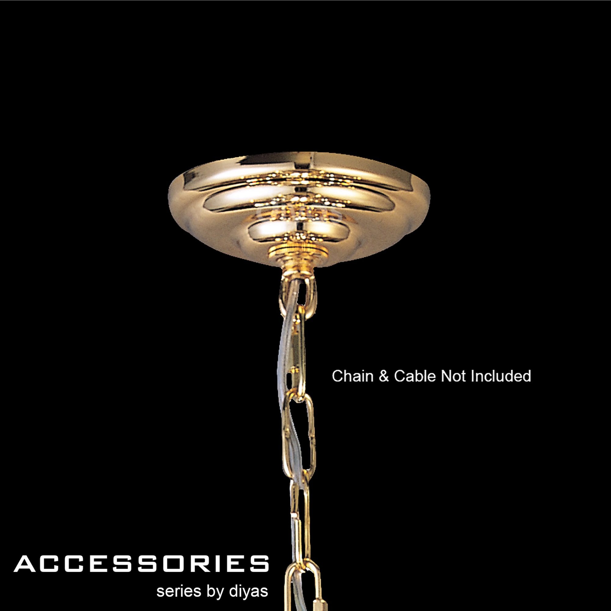 Diyas IL90002 Ceiling Plate And Bracket French Gold