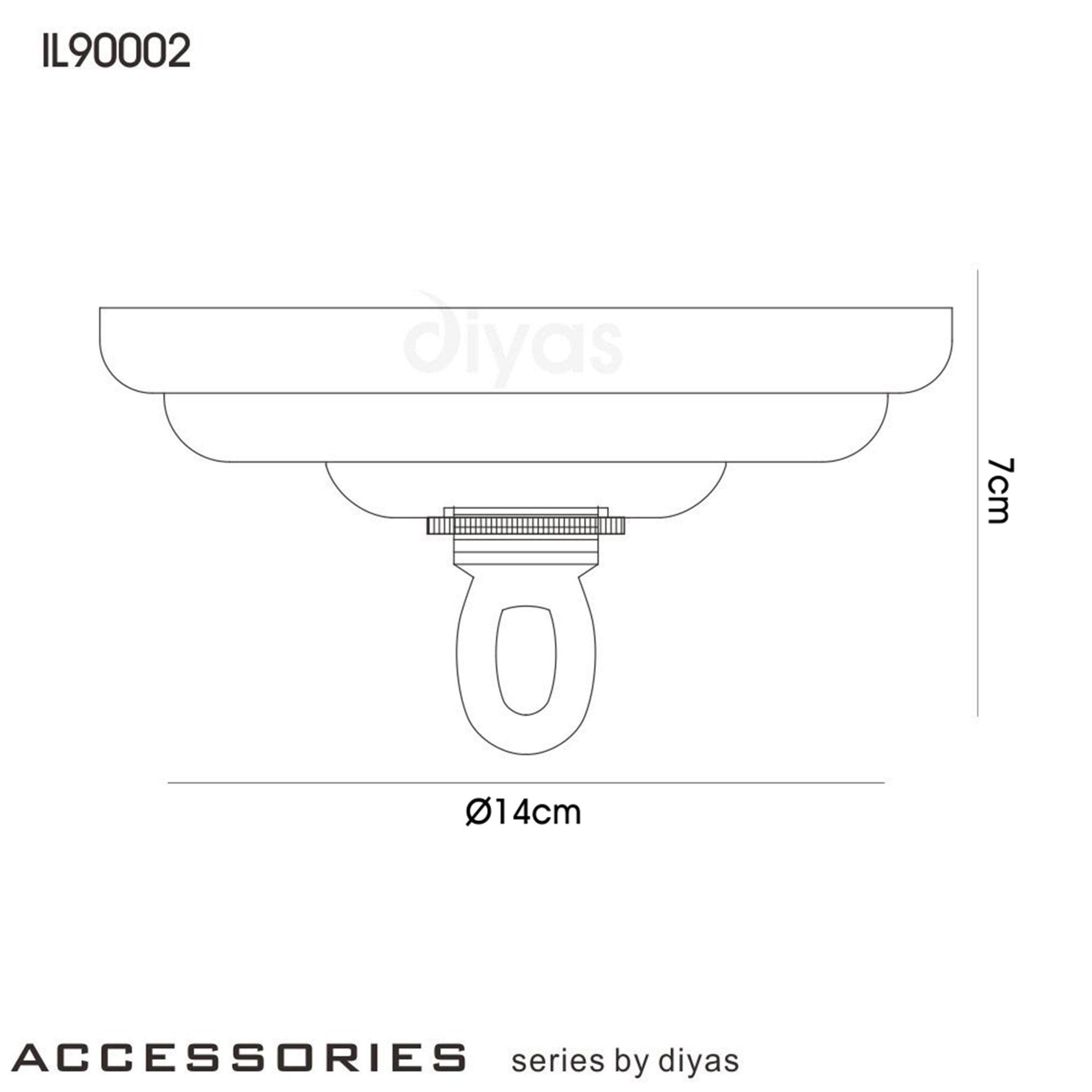 Diyas IL90002 Ceiling Plate And Bracket French Gold