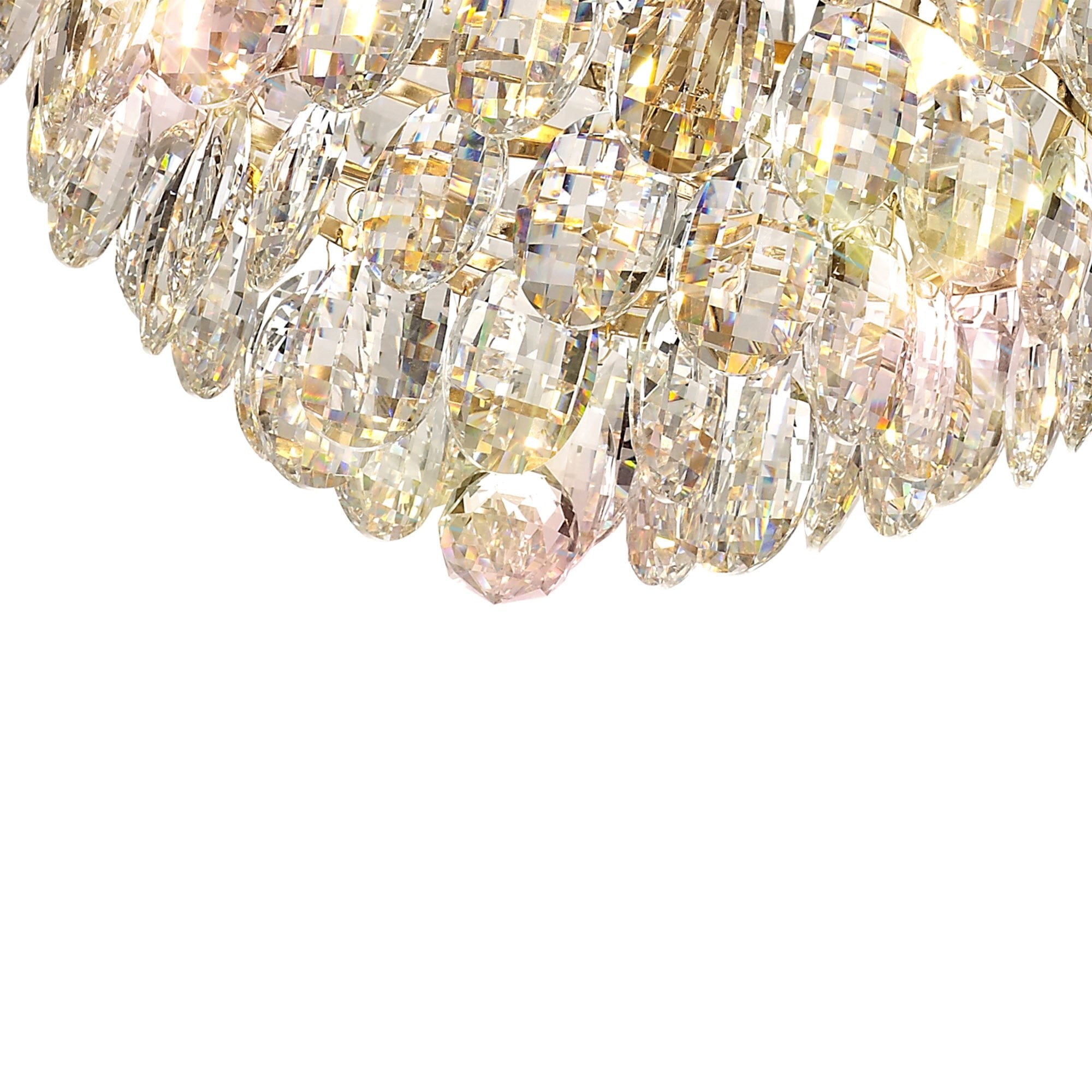 Diyas Coniston Pendant 6 Light E14 - French Gold/Crystal