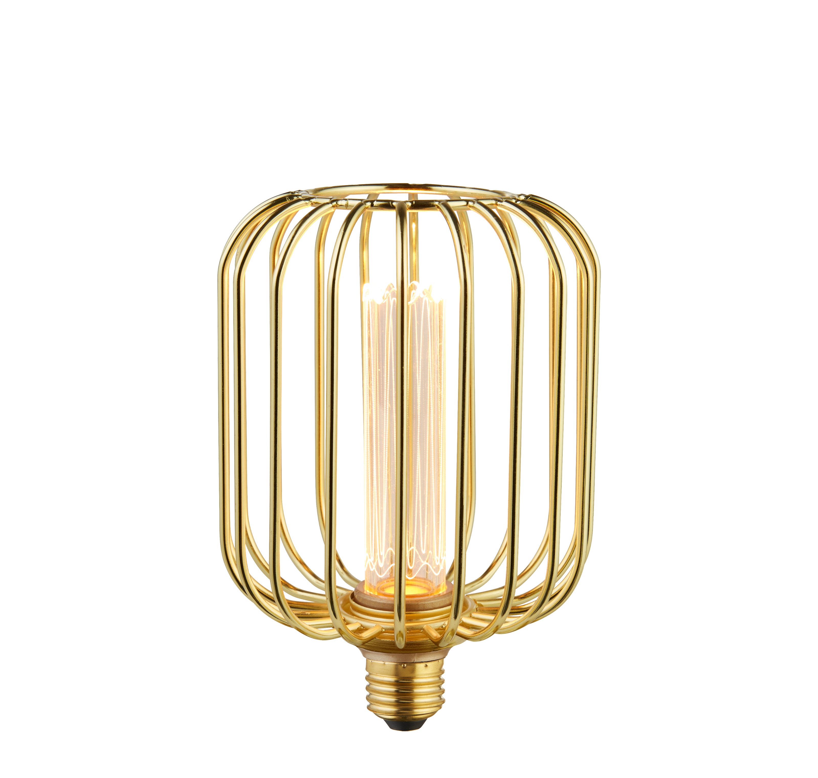 Searchlight E27 LED 3.5W Drum Lamp - 1800K - Dimmable - Gold