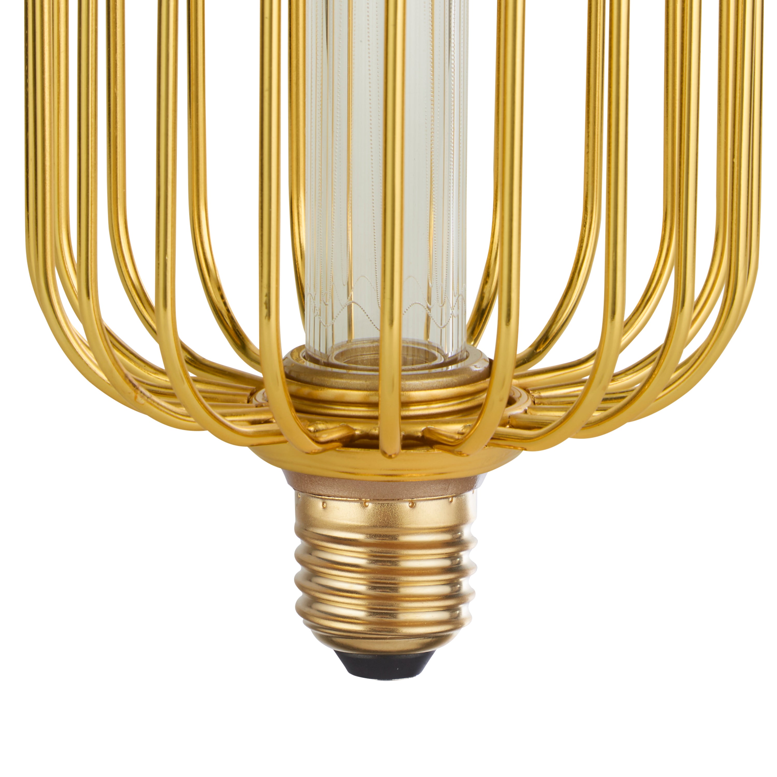 Searchlight E27 LED 3.5W Drum Lamp - 1800K - Dimmable - Gold