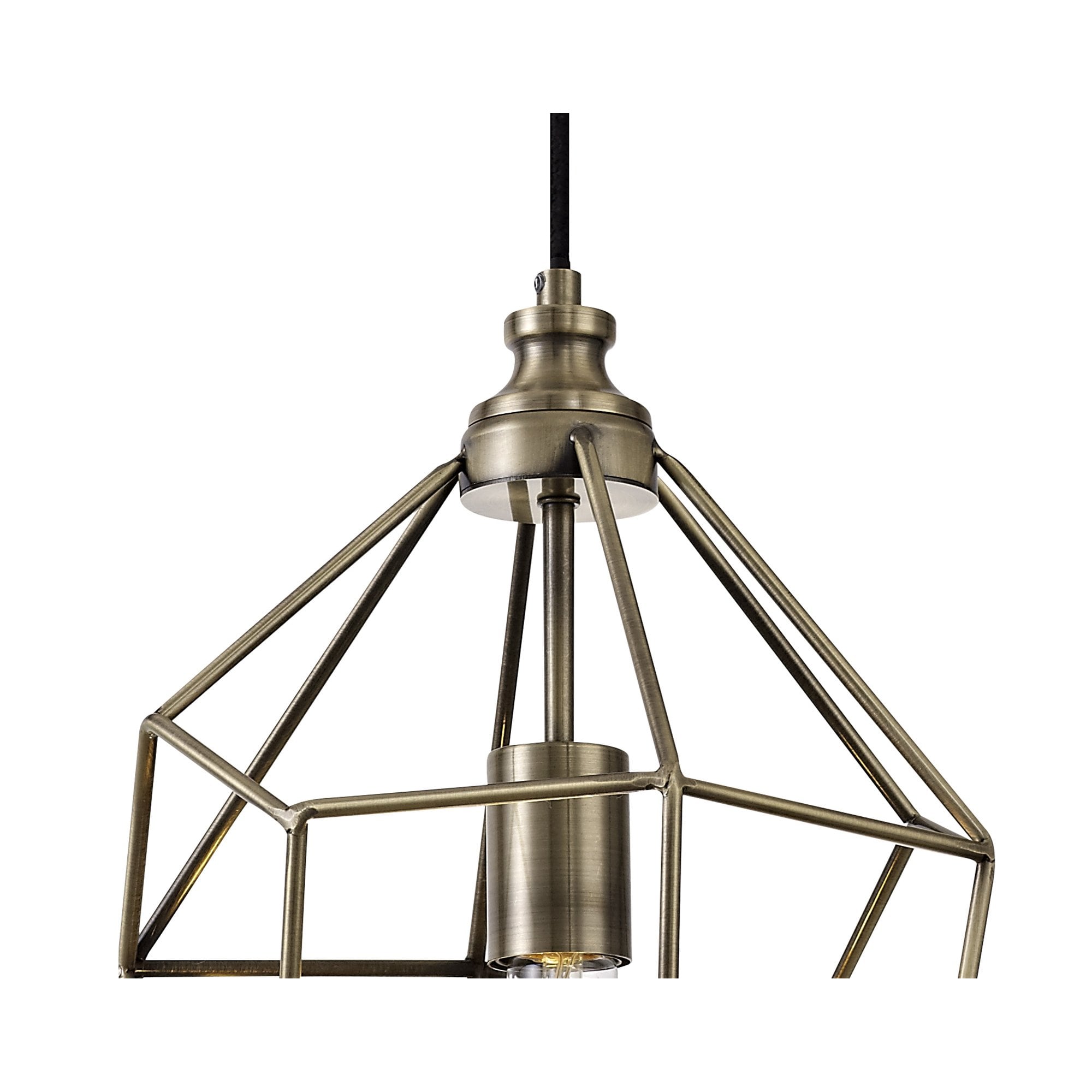 Fabula Austen Large Single Pendant - Antique Brass