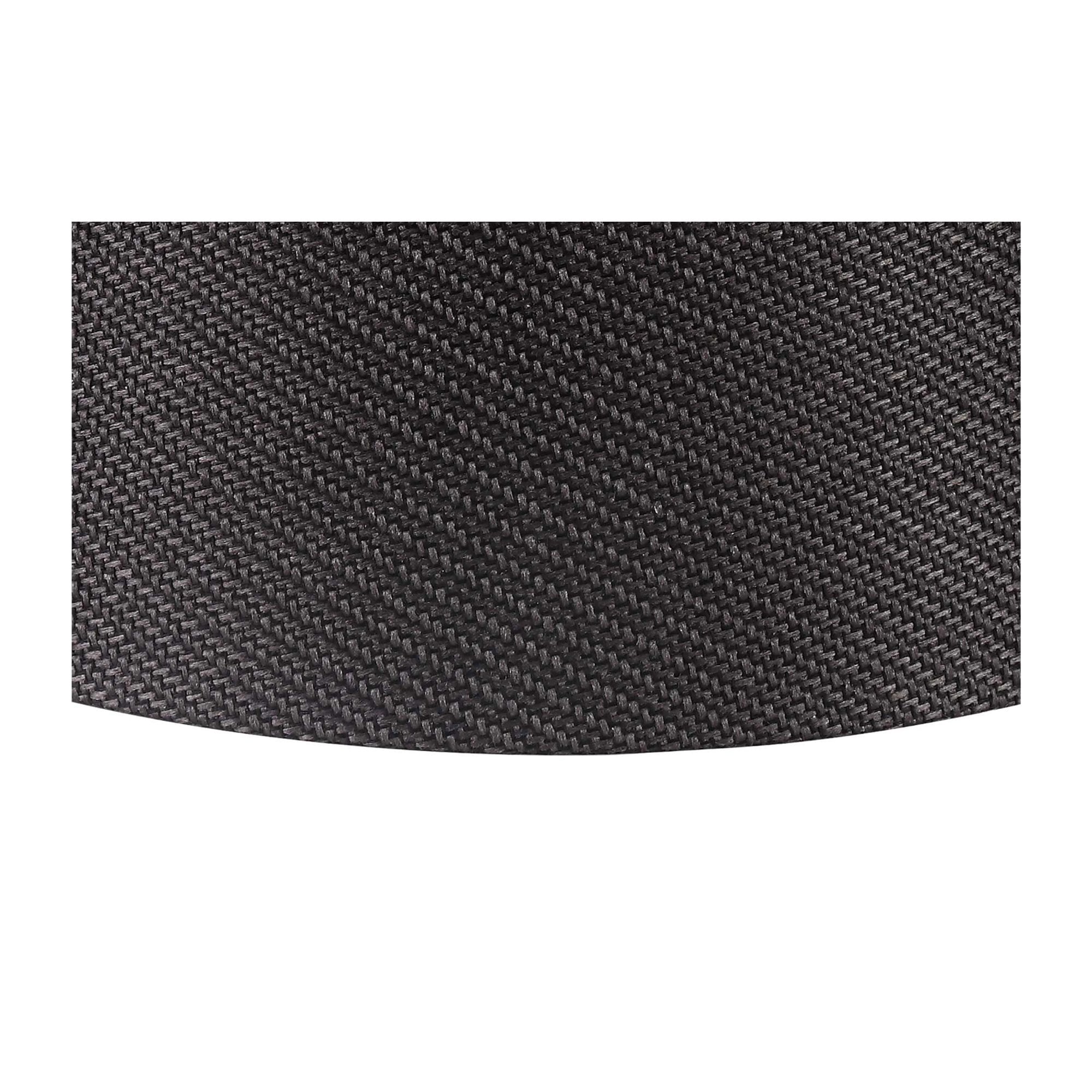 Fabula Buckhurst Round 320/400 x 260mm Fabric Shade - Charcoal Grey & White Laminate - Shade Only