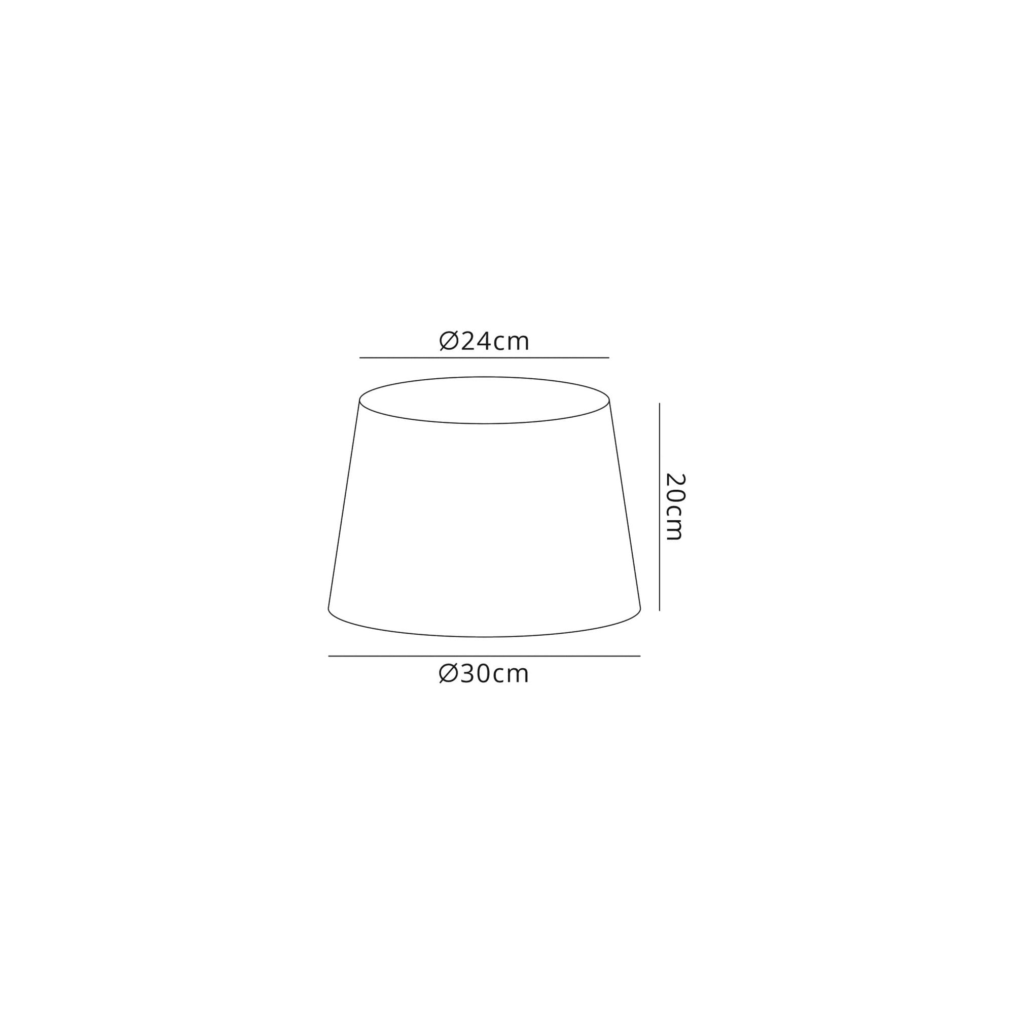 Fabula Buckhurst Round 240/300 x 200mm Fabric Shade - Multi & White Laminate - Shade Only