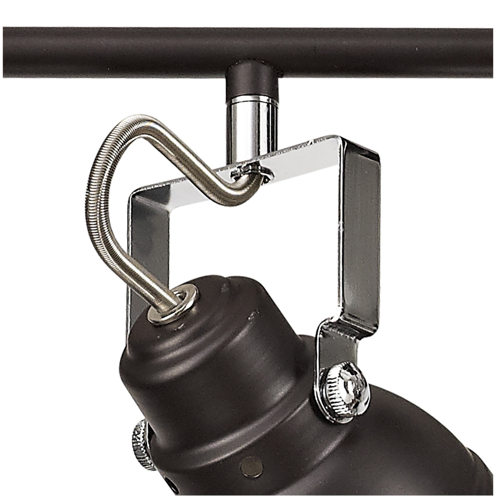 Fabula Thistle 4 Light Adjustable Linear Bar Spotlight - Oiled Bronze & Polished Chrome