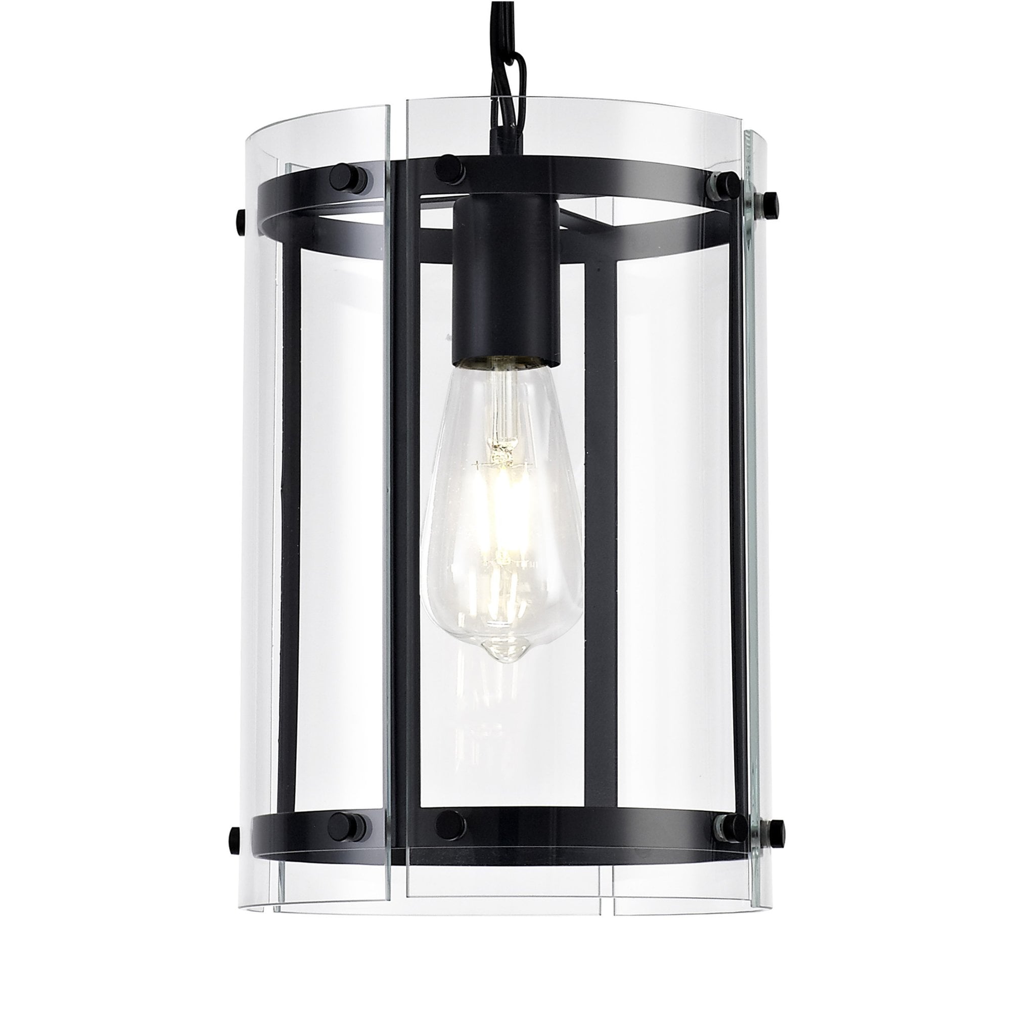 Fabula Regents Single Pendant - Matt Black