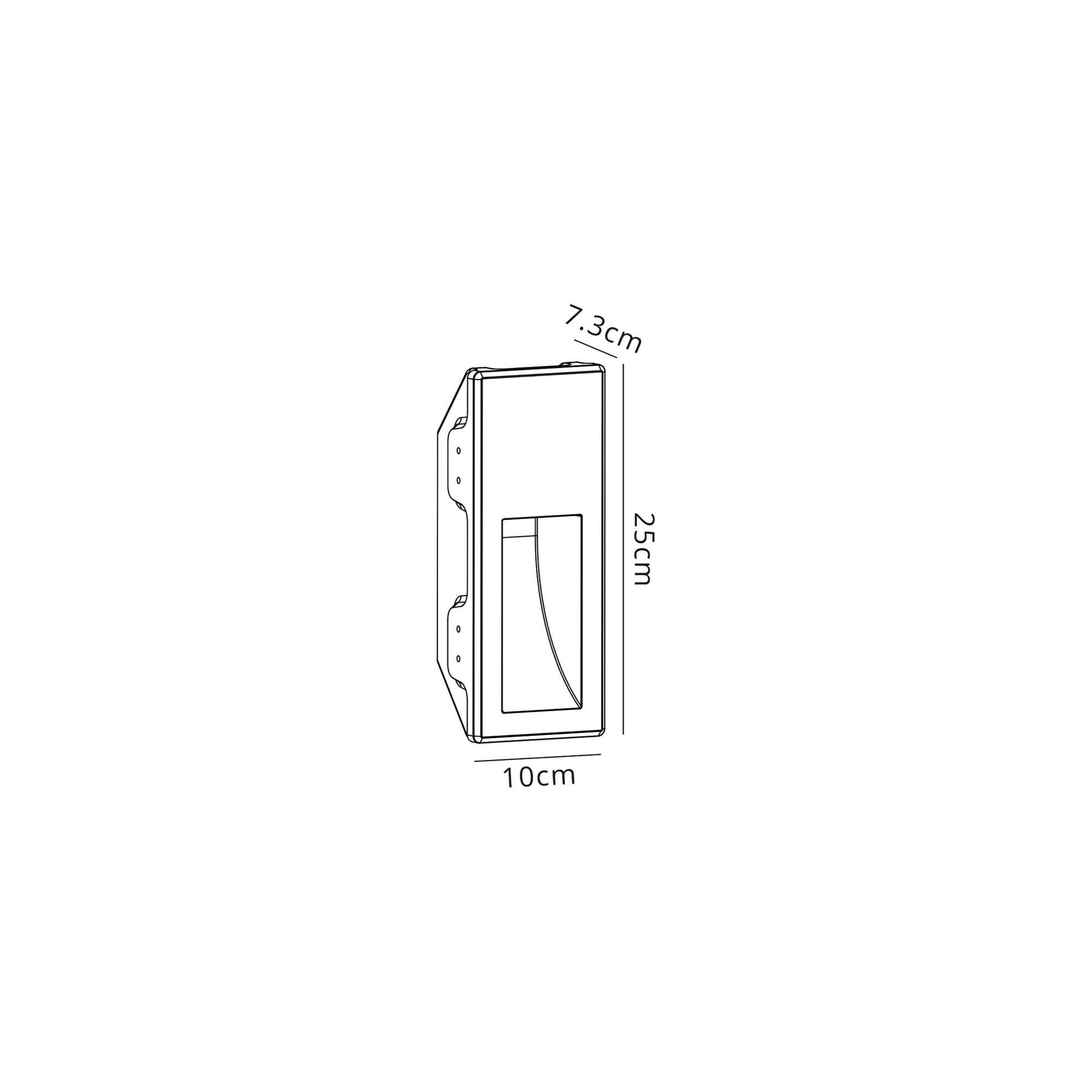 Fabula Theydon Small Recessed Wall Lamp - White Paintable Gypsum