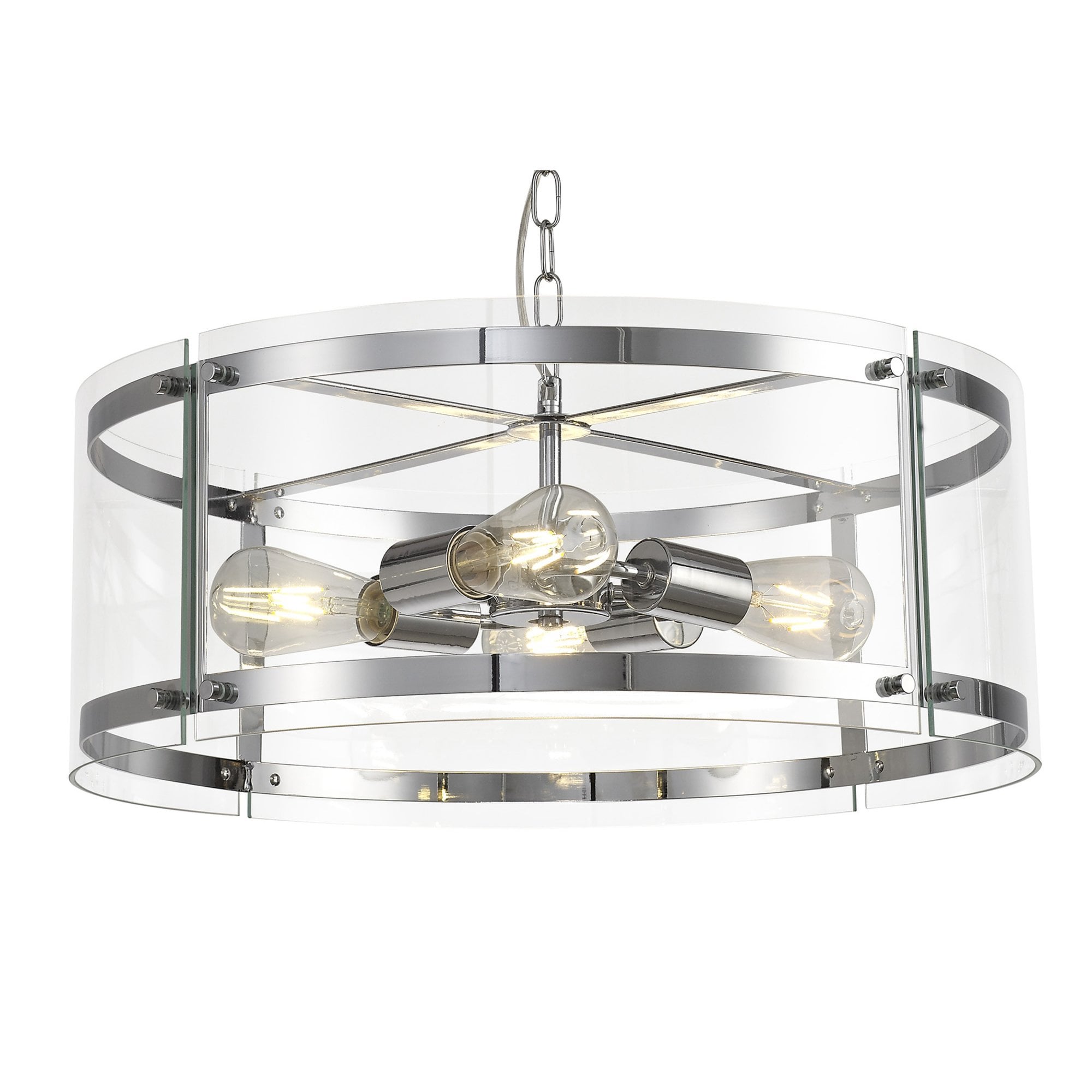 Fabula Regents 4 Light Pendant - Polished Chrome