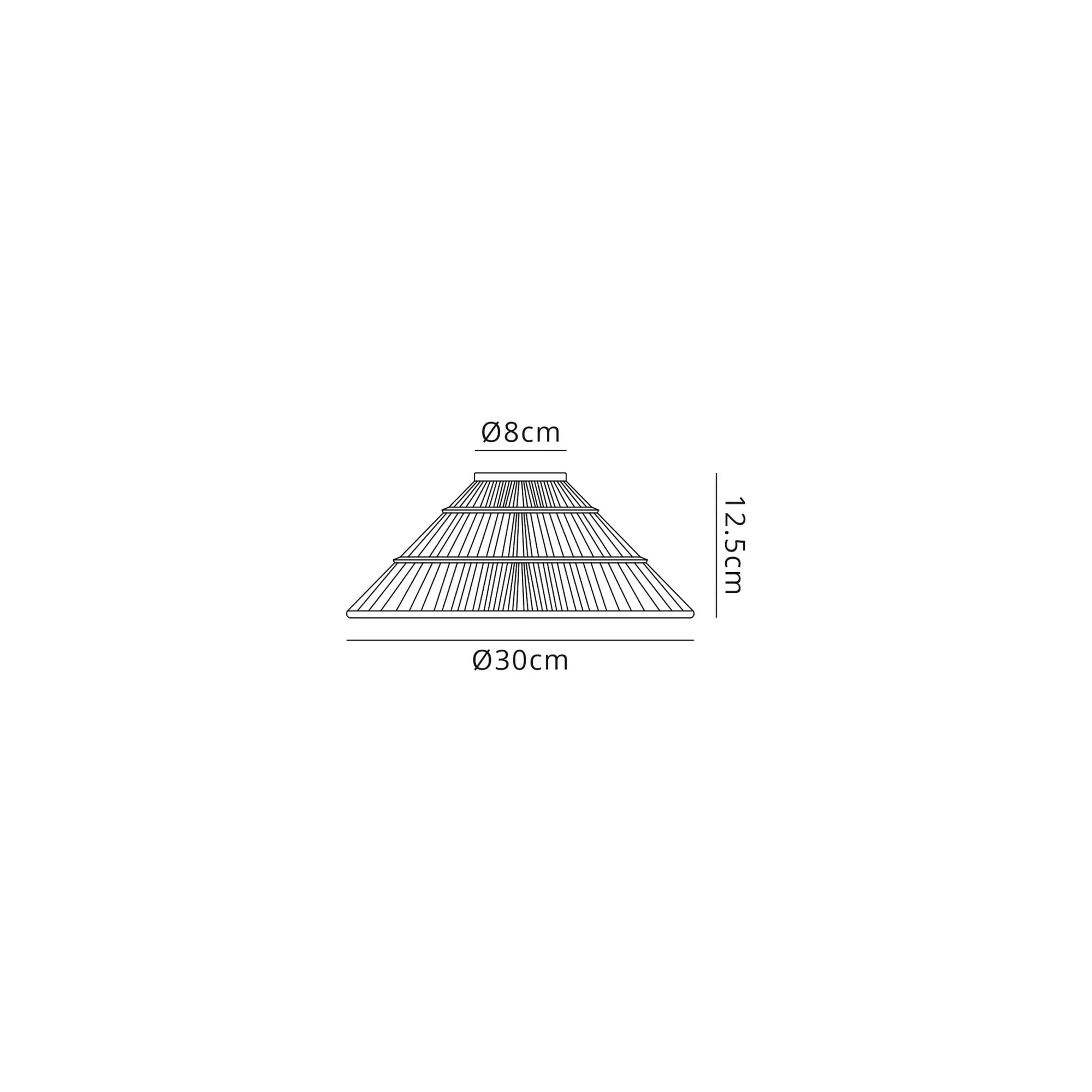 Fabula Epping 30cm Cone Shade - Clear Glass - Shade Only