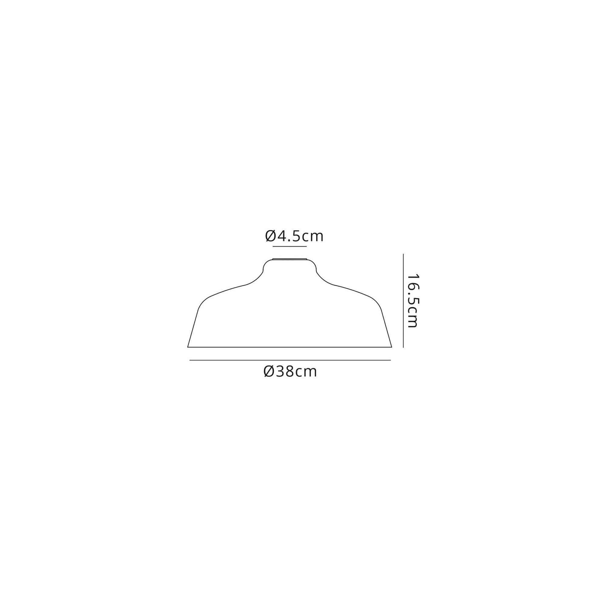 Fabula Epping 38cm Flat Round Shade - Clear Glass - Shade Only