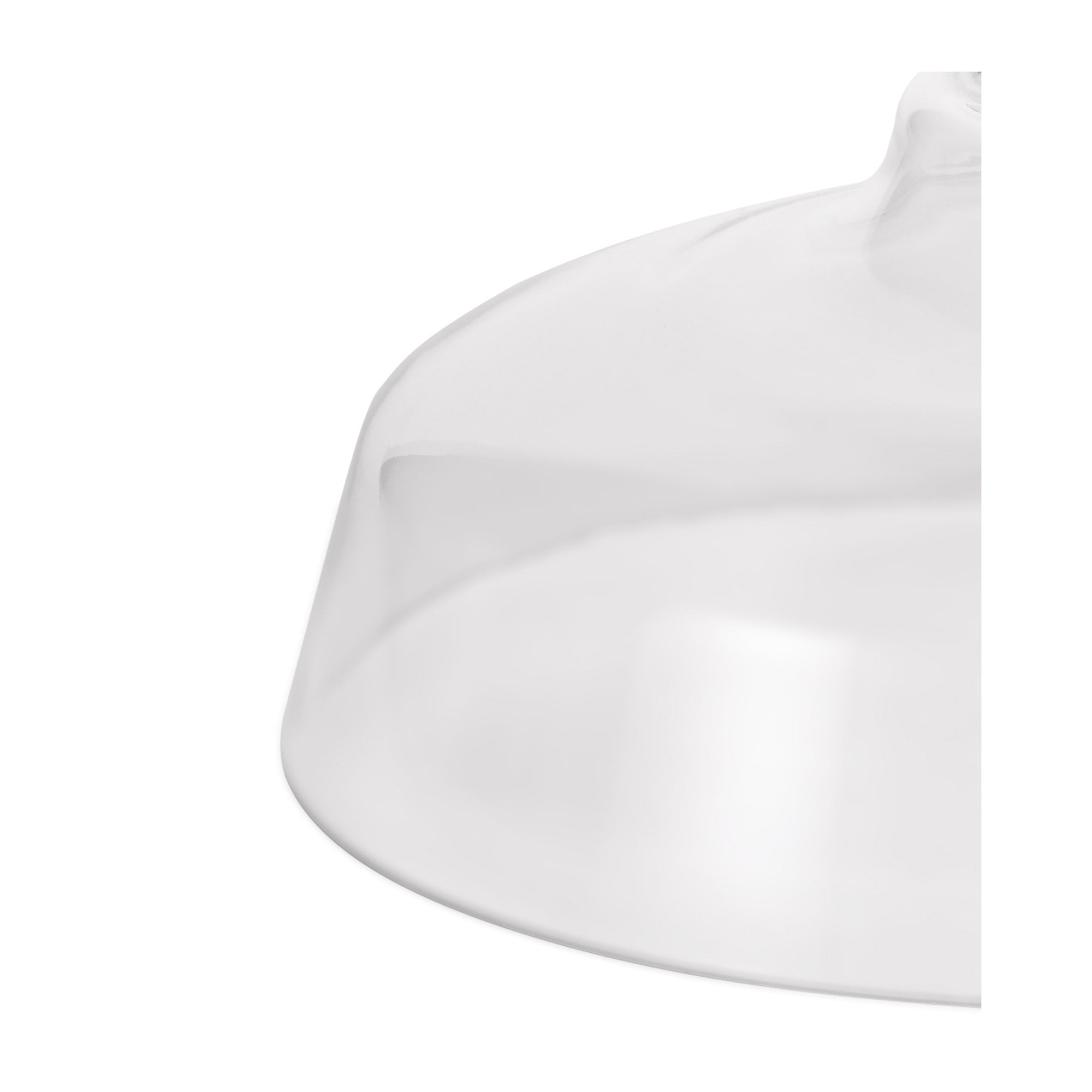 Fabula Epping 30cm Flat Round Shade - Clear Glass - Shade Only