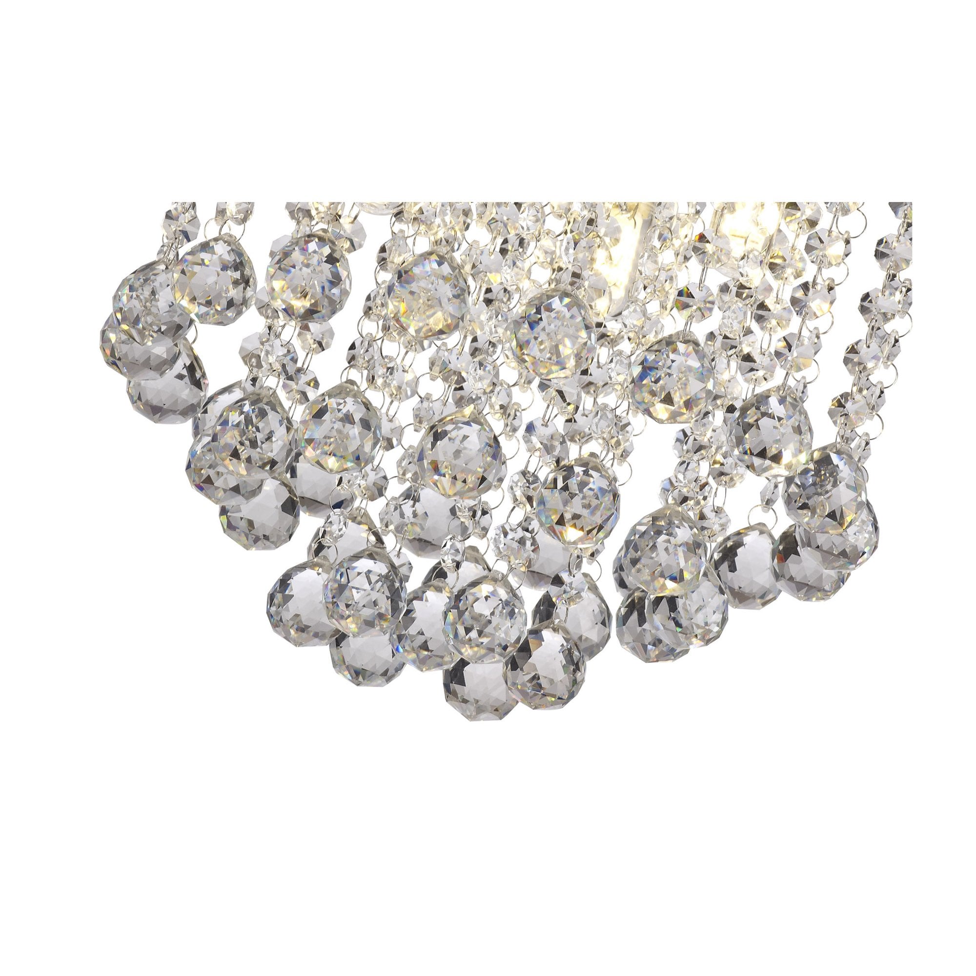 Fabula Valance 4 Light Flush Light - Polished Chrome & Crystal - IP44