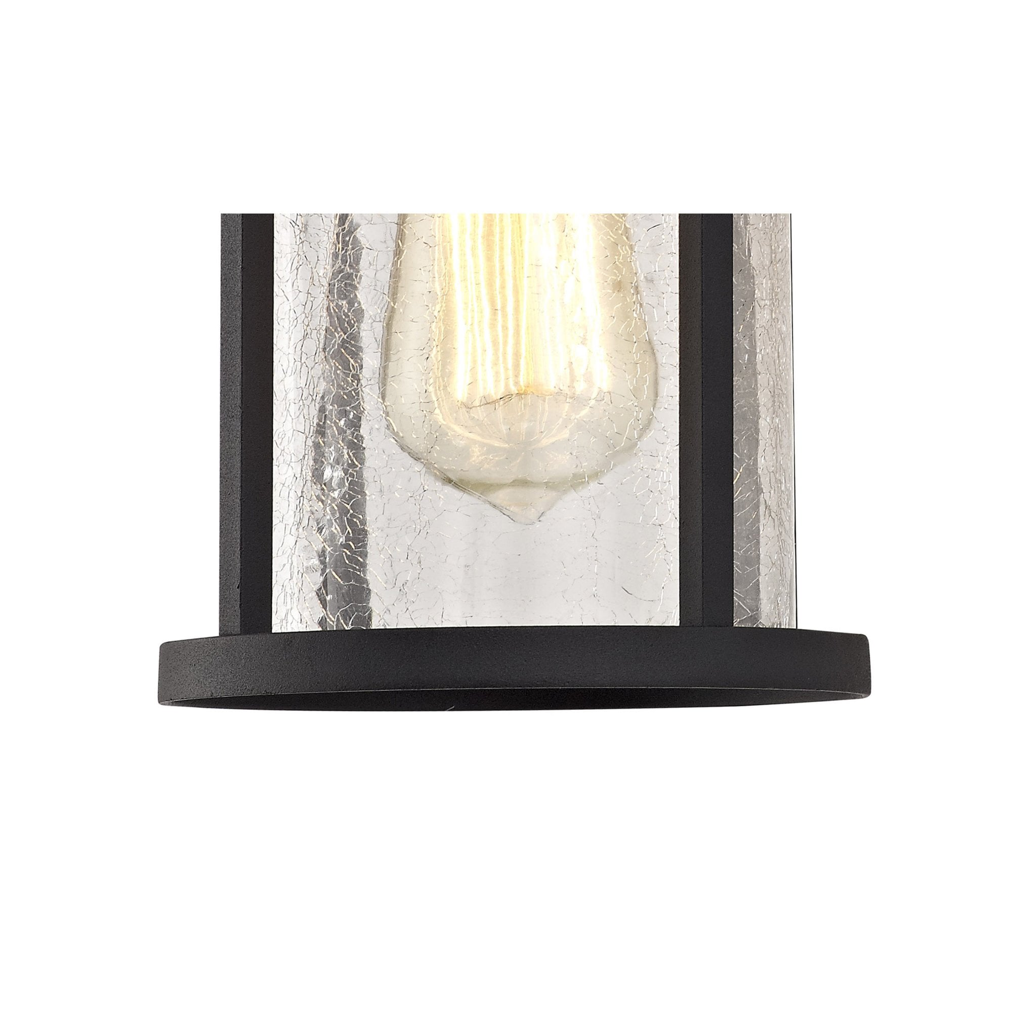 Fabula Bennington Wall Lamp - Black & Clear Crackled Glass - IP54
