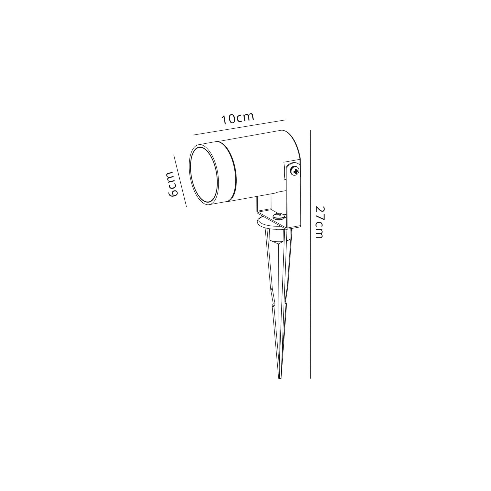 Fabula Trafalgar GU10 Spike Light - Black - IP65