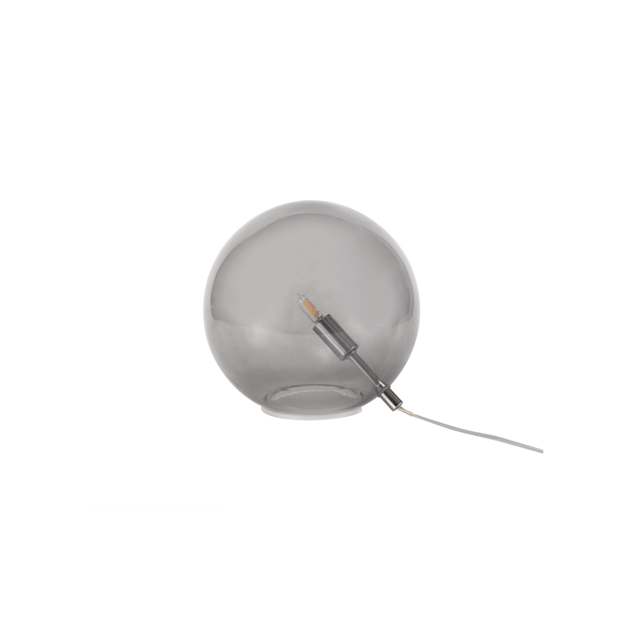 Fabula Roding Single Table Lamp - Polished Chrome & Smoked Glass