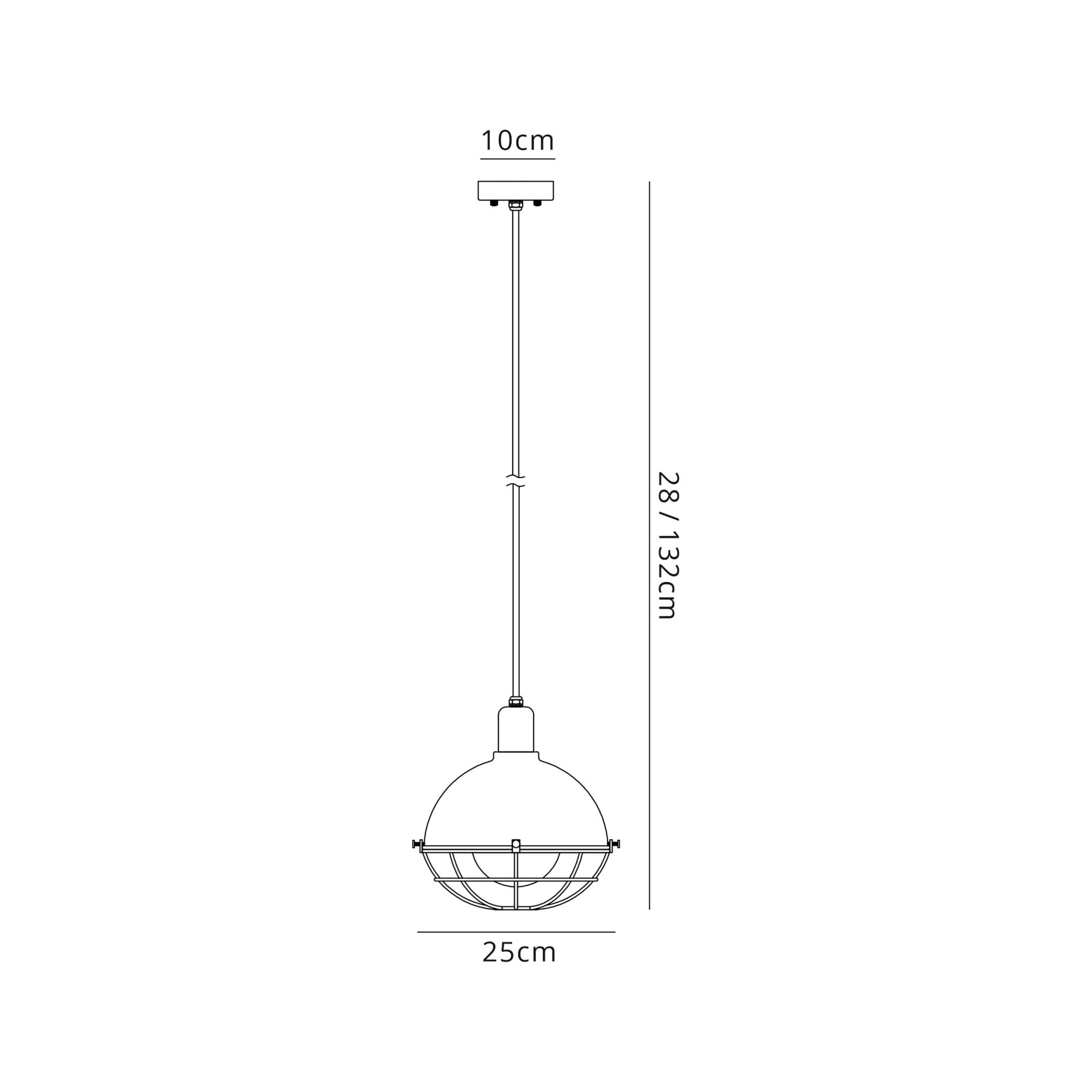 Fabula Hillcrest Pendant - Matt Black & Grey - IP65