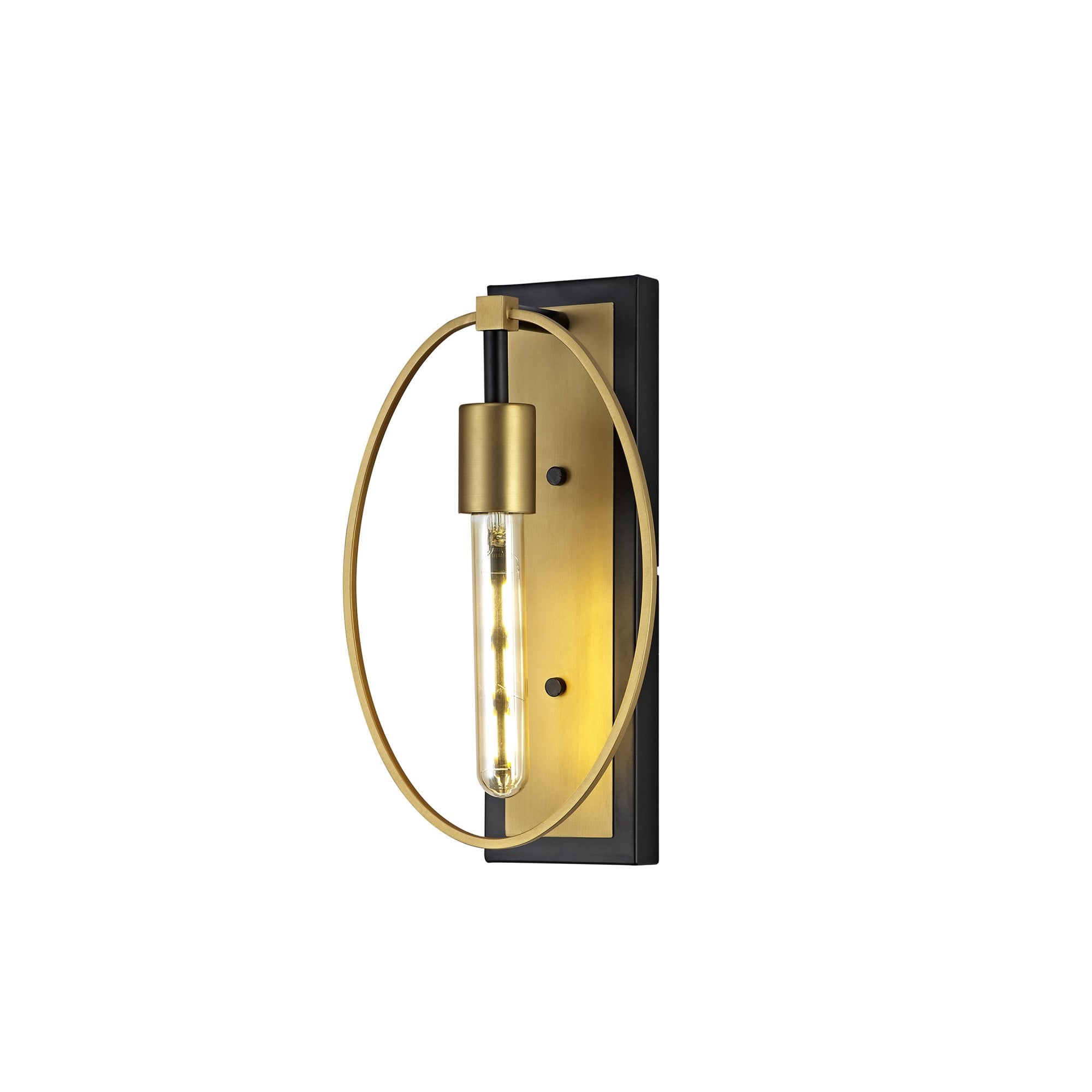 Fabula Silverdale Single Wall Lamp - Sand Gold & Matt Black