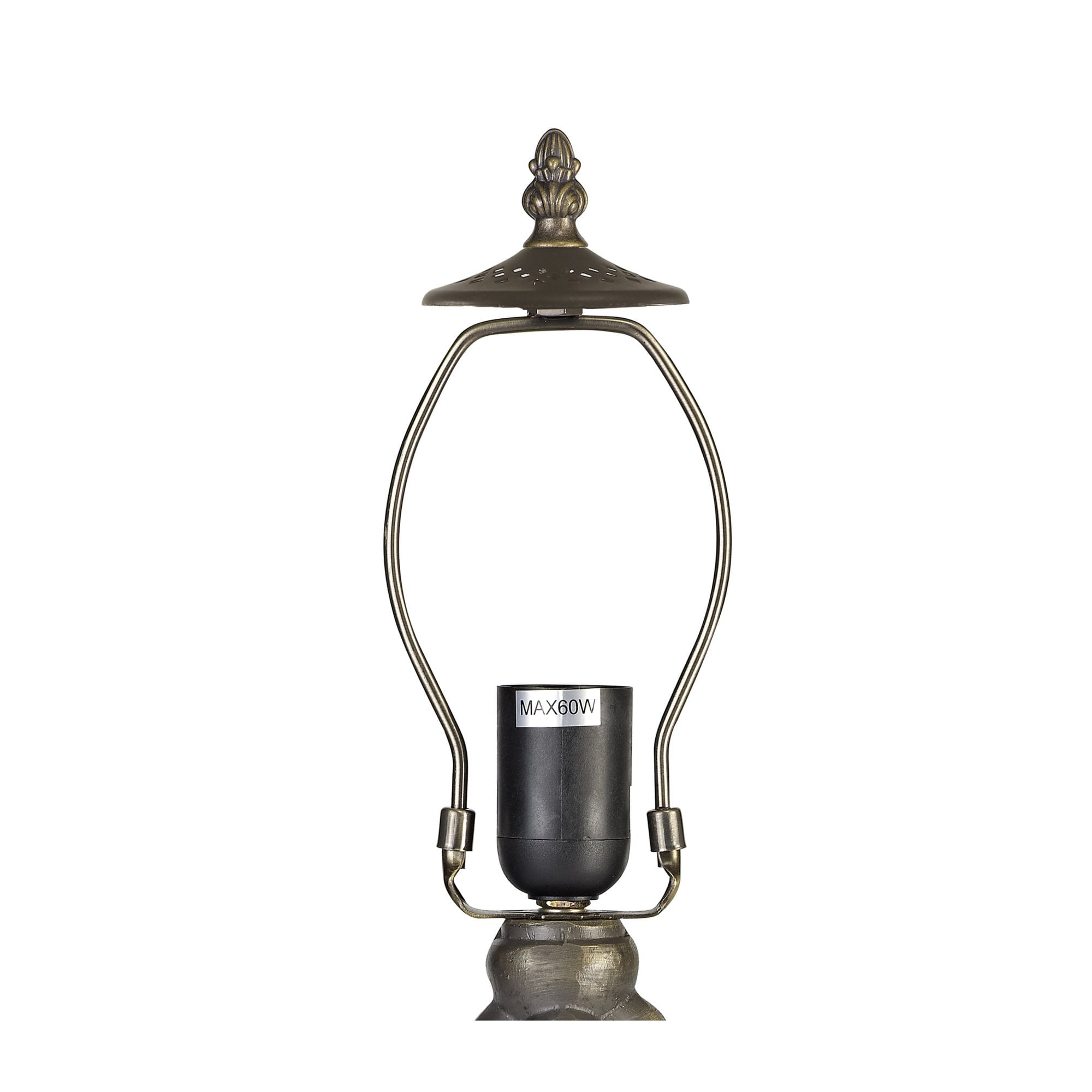 Fabula Harvest Single Curved Tiffany Table Lamp Base - Aged Antique Brass - Base Only