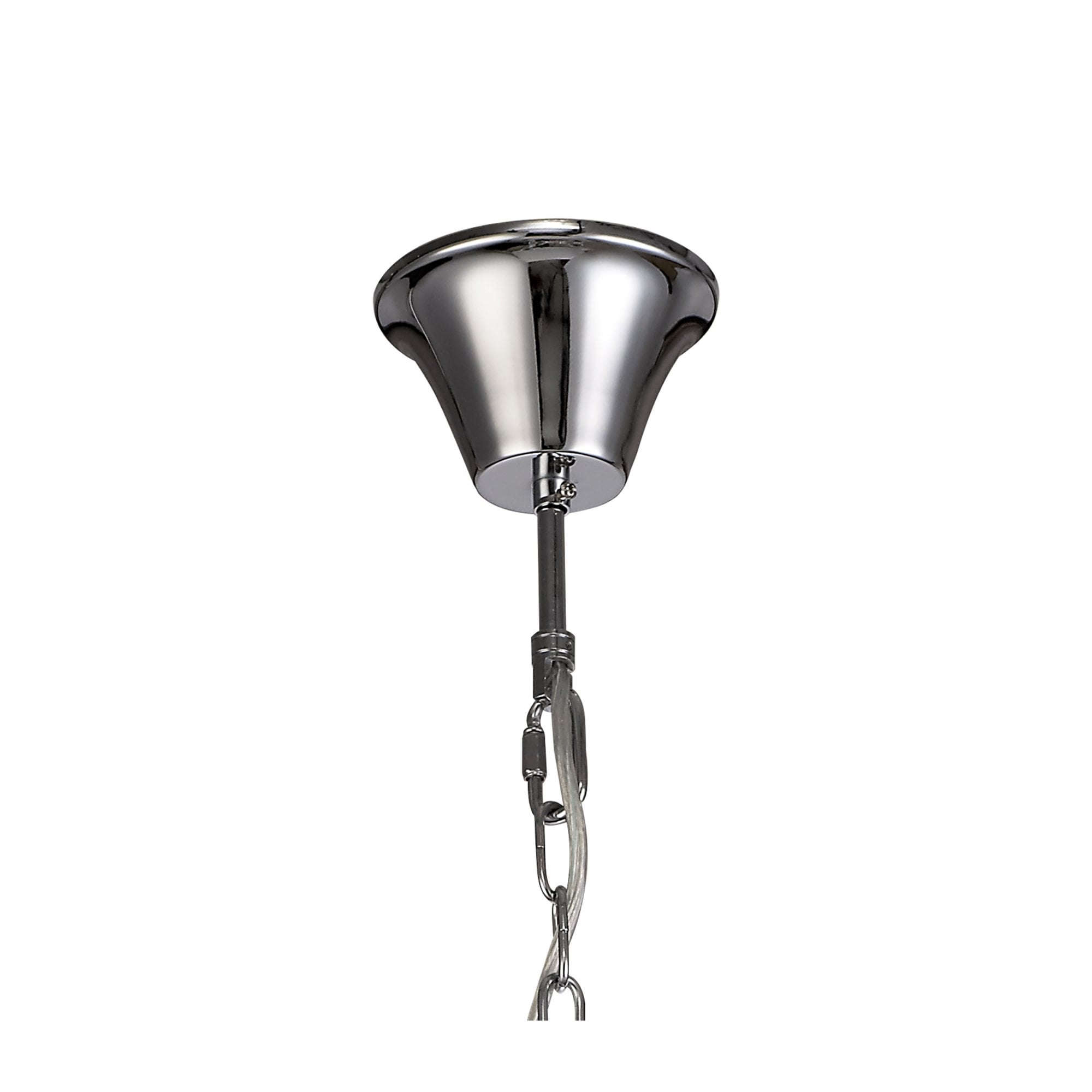 Fabula Hickman 4 Light Chandelier Pendant - Polished Chrome, Clear Glass & Crystal