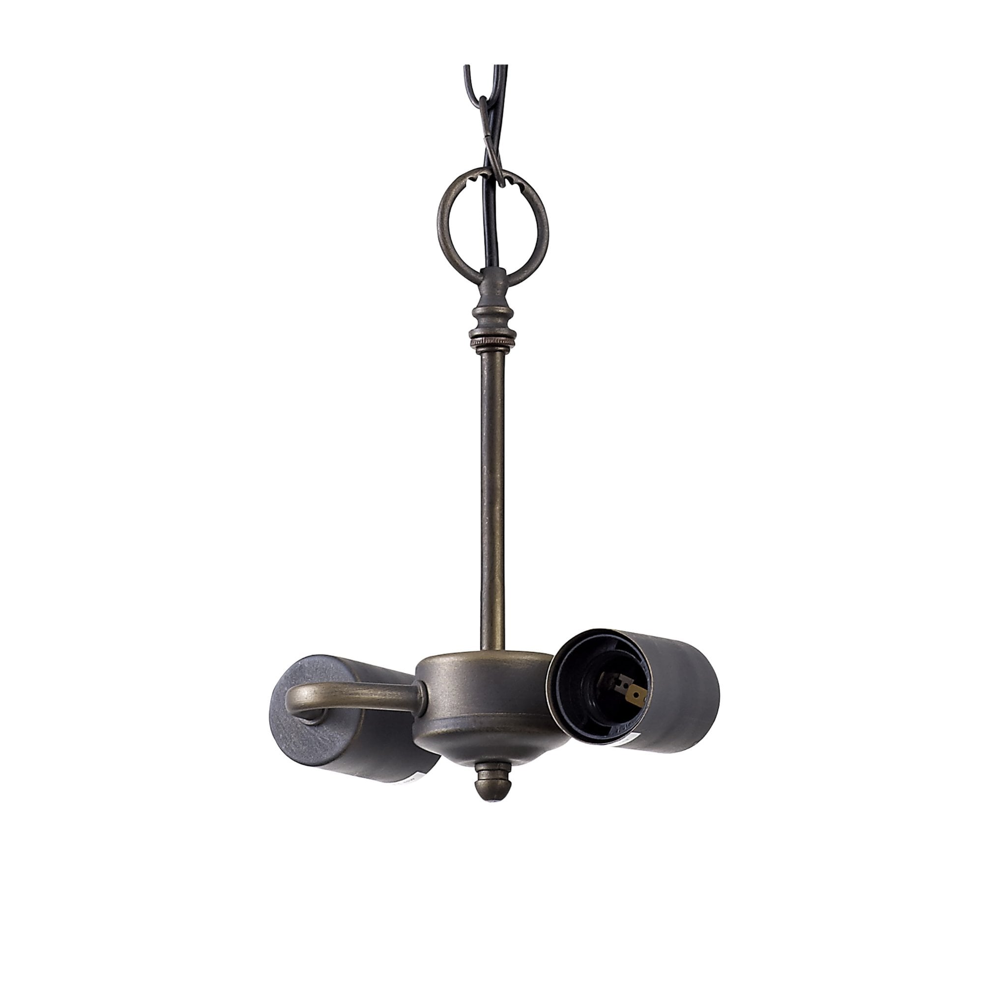 Fabula Harvest 2 Light Tiffany Suspension Kit - Aged Antique Brass - Frame Only