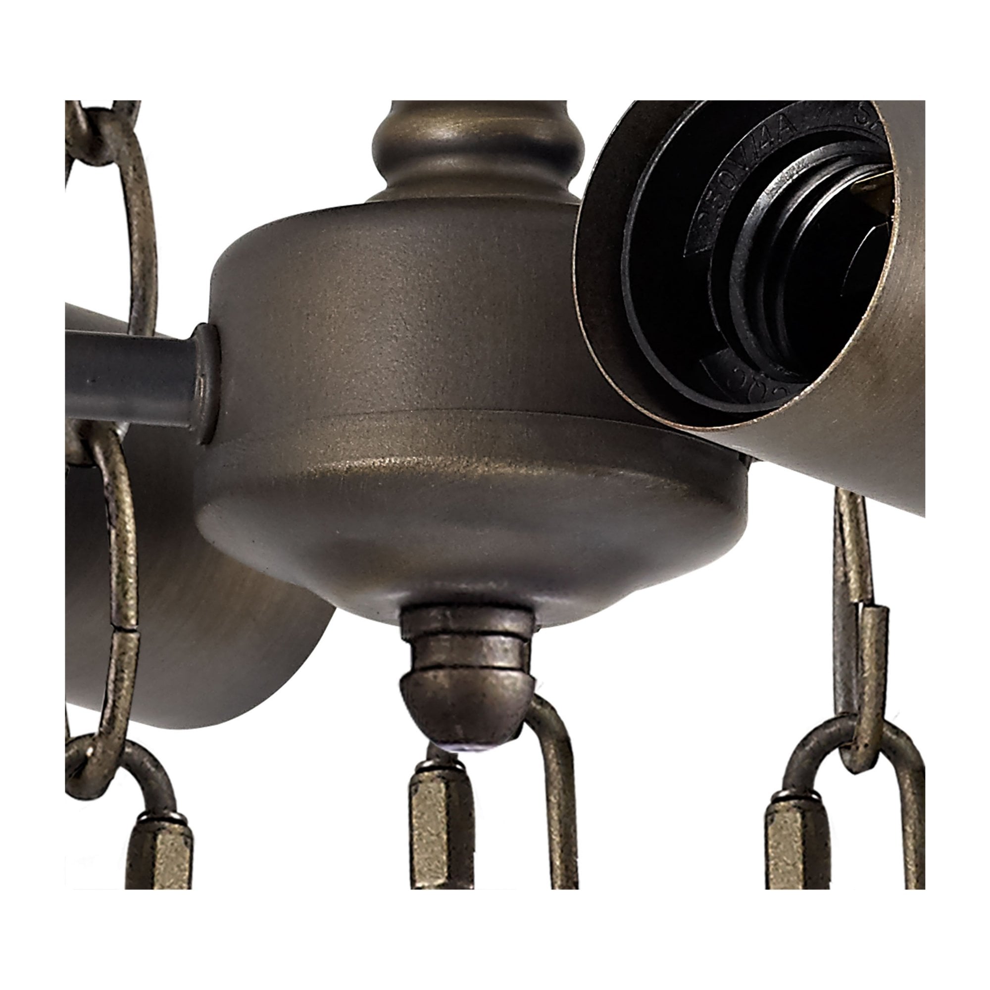 Fabula Harvest 2 Light Tiffany Semi-Flush Kit - Aged Antique Brass - Frame Only
