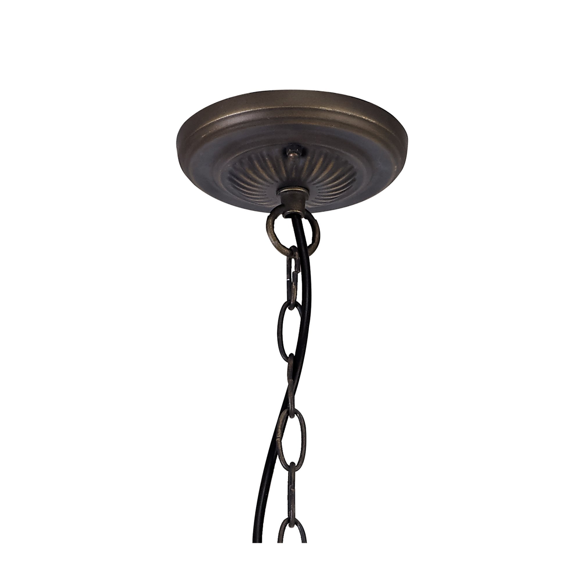 Fabula Harvest 2 Light Uplighter Tiffany Suspension Kit - Aged Antique Brass - Frame Only