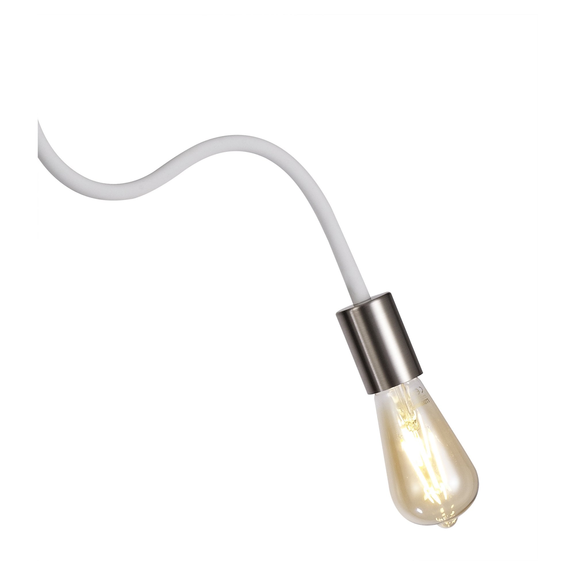 Fabula Hartwell 2 Light Flexible Ceiling Light - Satin White & Satin Nickel