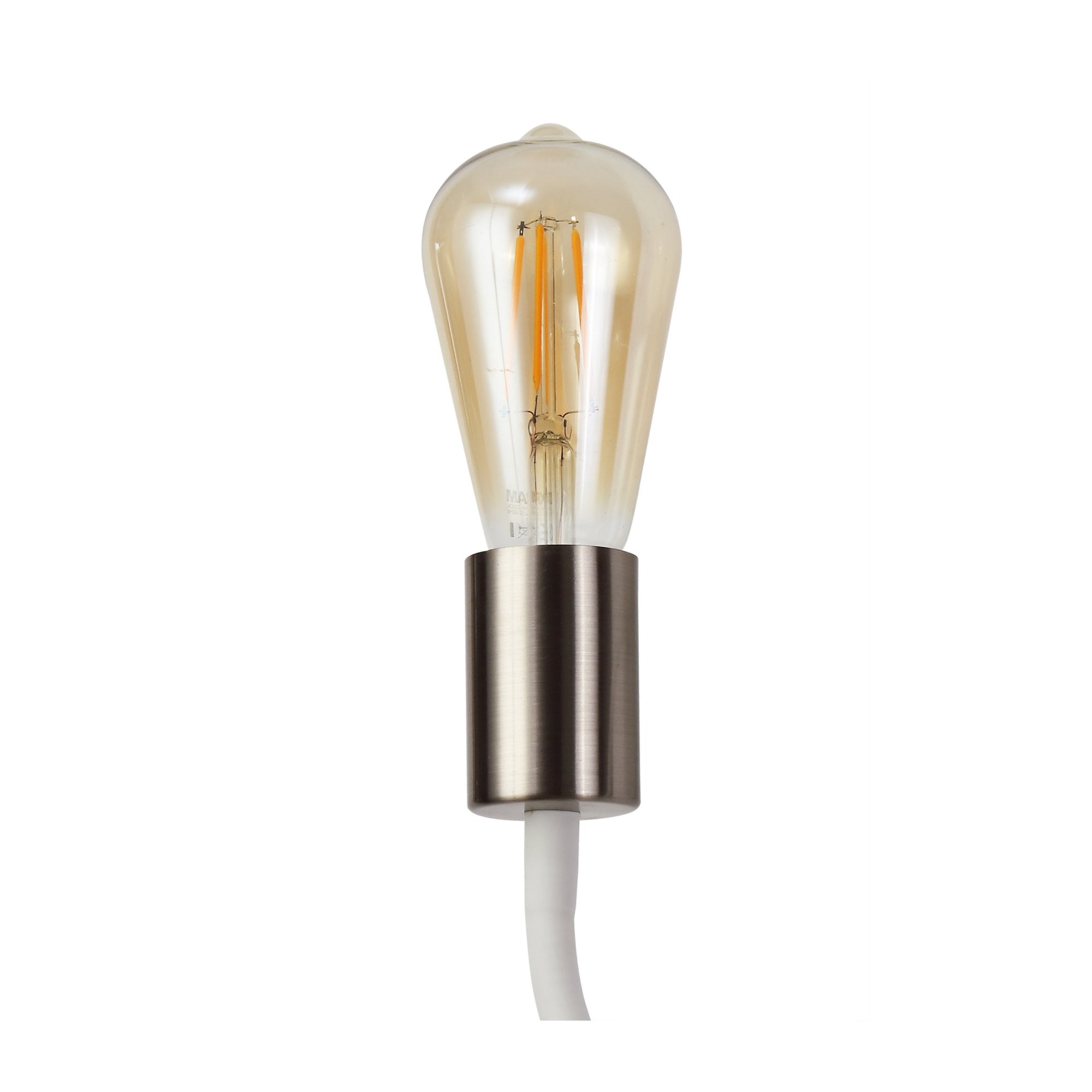 Fabula Hartwell Single Flexible Wall Lamp - Satin White & Satin Nickel