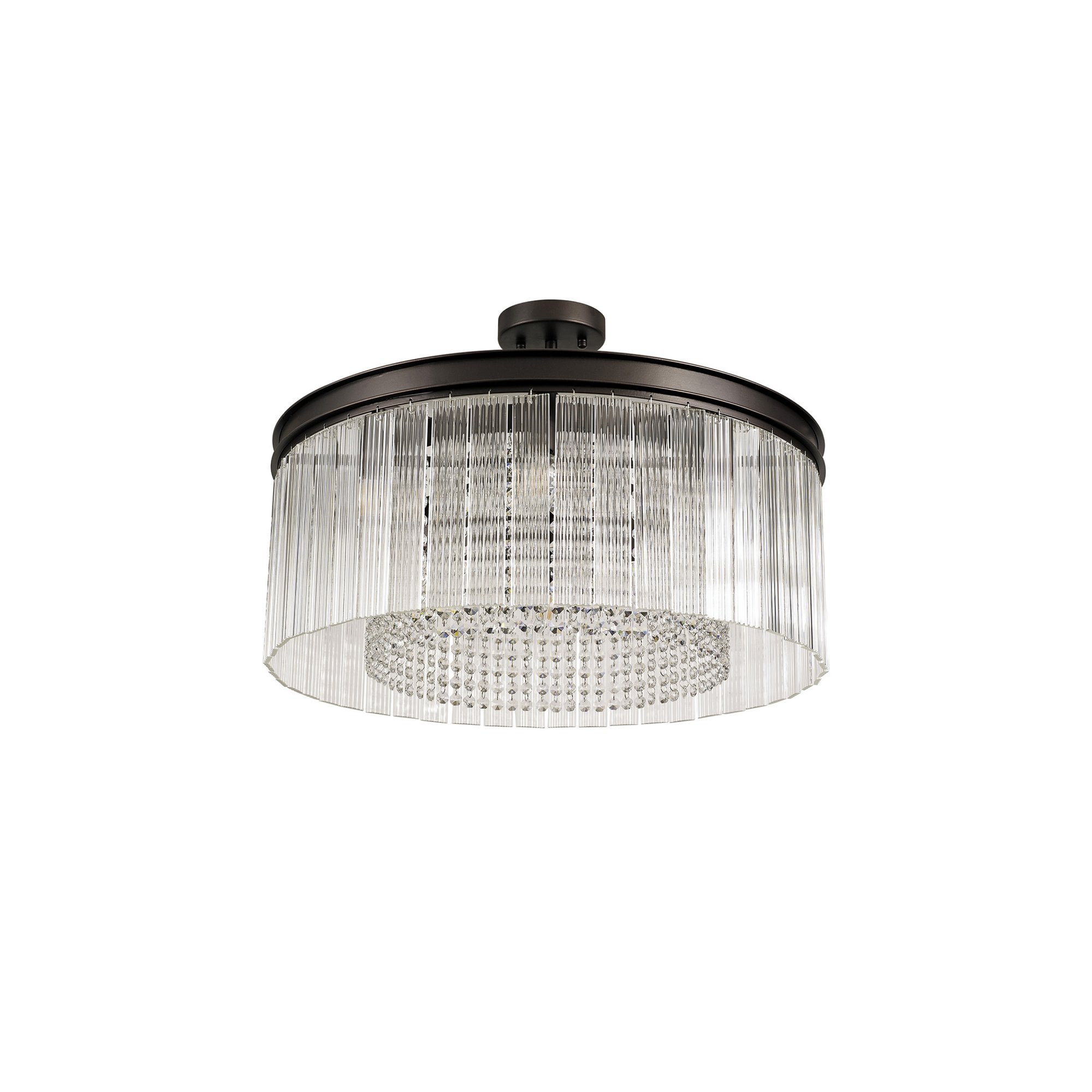 Fabula Malford Medium 8 Light Round Semi-Flush/Pendant - Brown Oxide