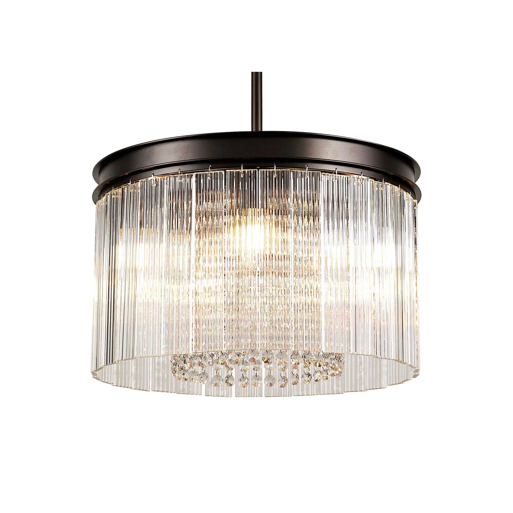 Fabula Malford Small 5 Light Round Semi-Flush/Pendant - Brown Oxide