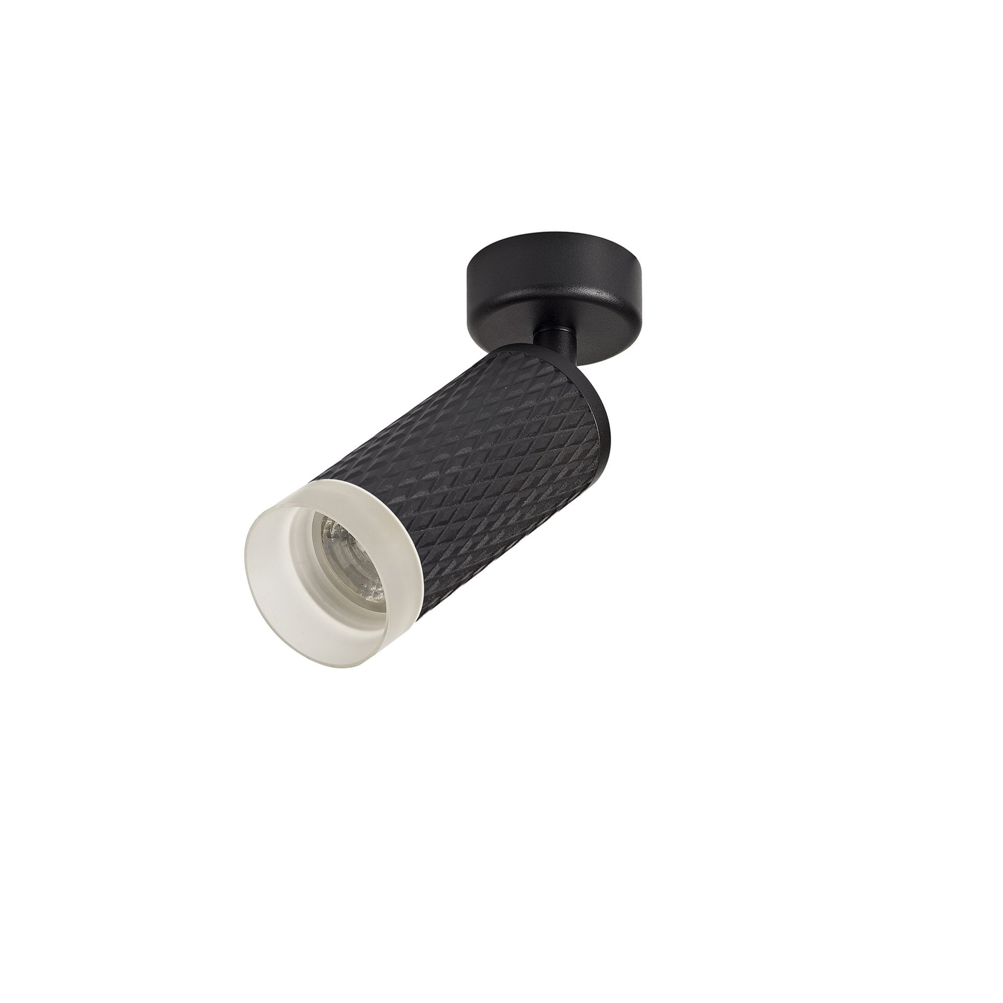 Fabula Summerfield Single Adjustable Spot Light - Sand Black & Acrylic Ring
