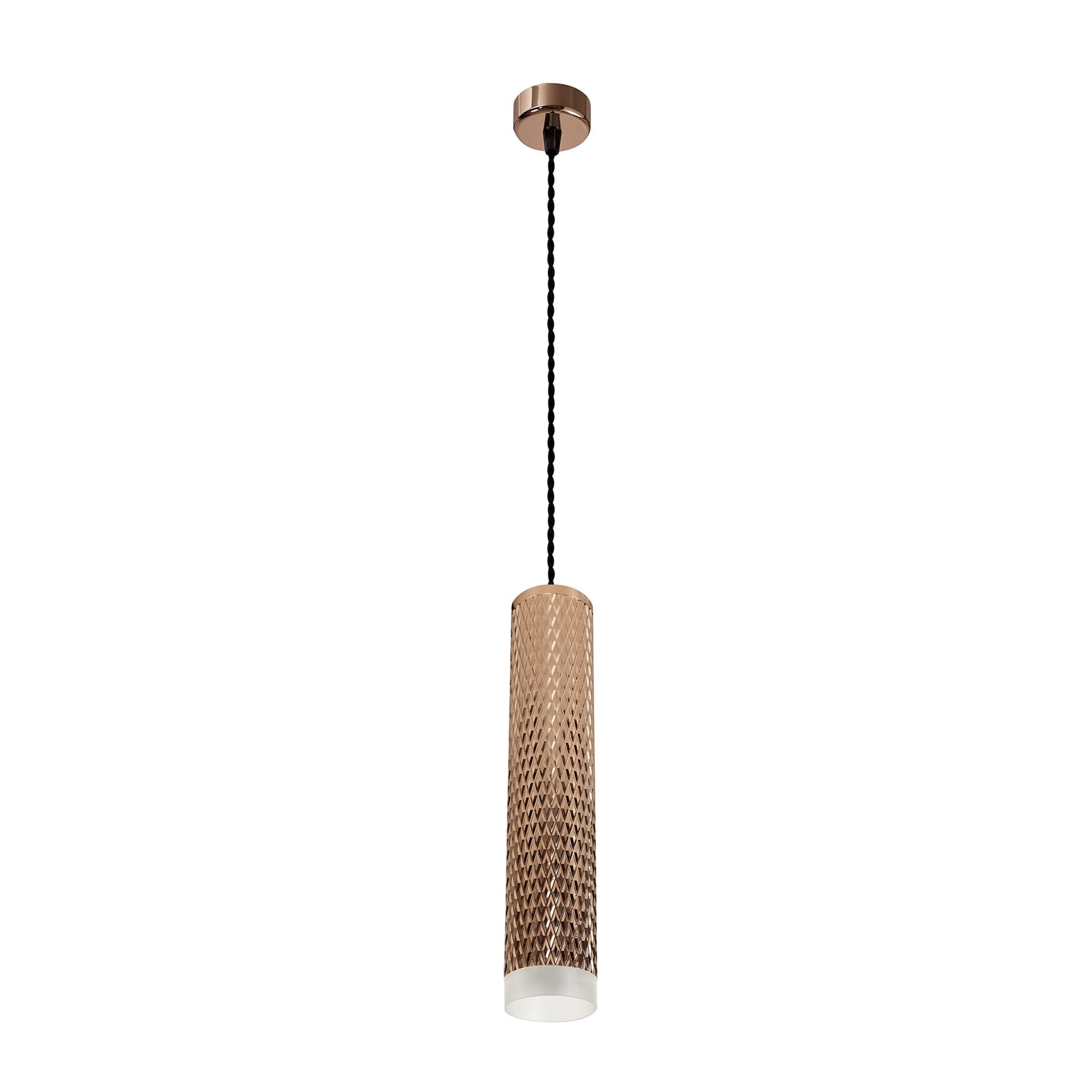 Fabula Summerfield Single 30cm Pendant - Rose Gold & Acrylic Ring