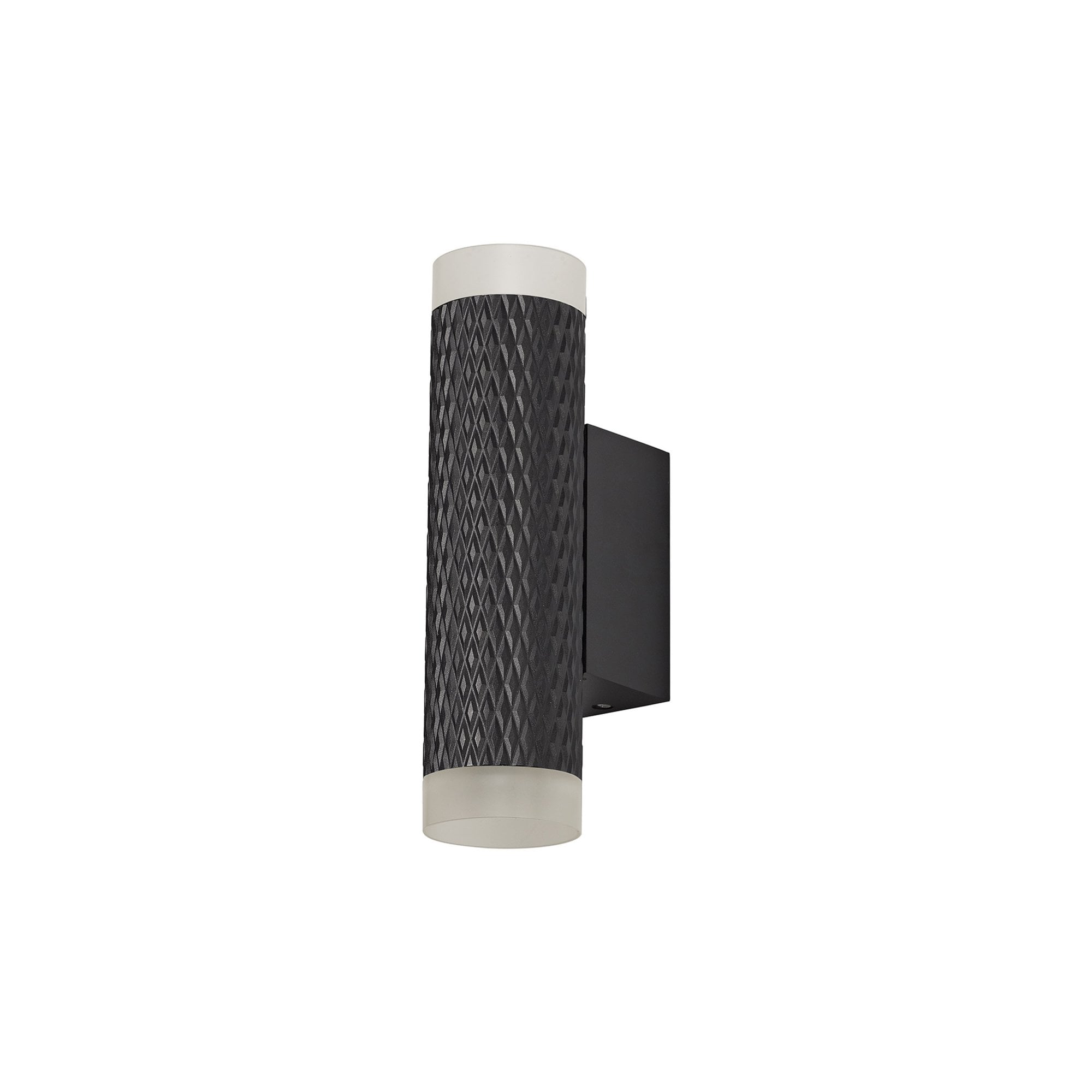 Fabula Summerfield 2 Light Wall Lamp - Sand Black & Acrylic Rings