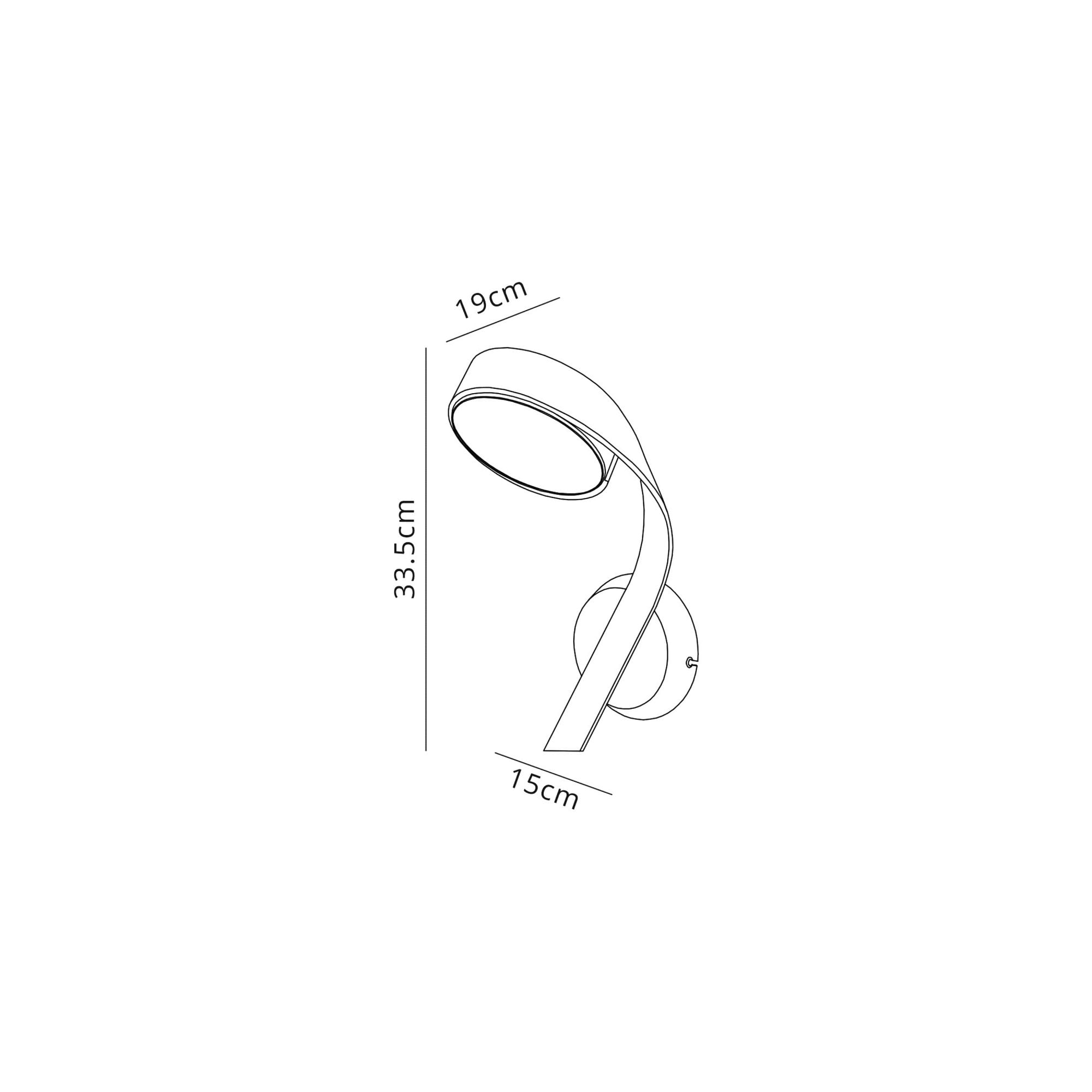 Fabula Sylvan LED Wall Lamp - Right - Silver & Polished Chrome