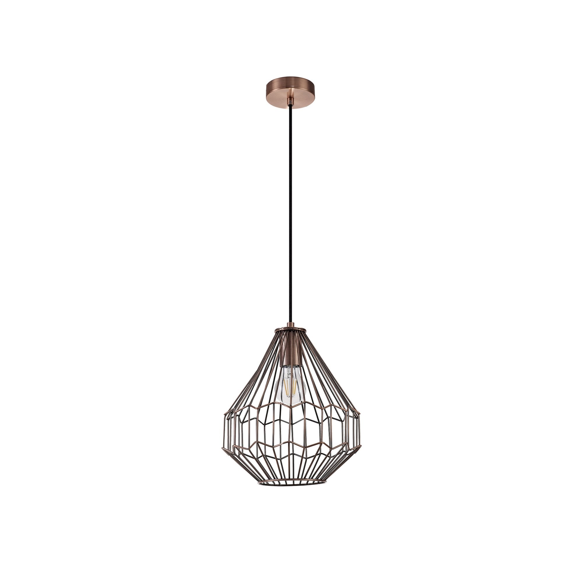 Fabula Beatrice Small Pendant - Antique Copper & Black