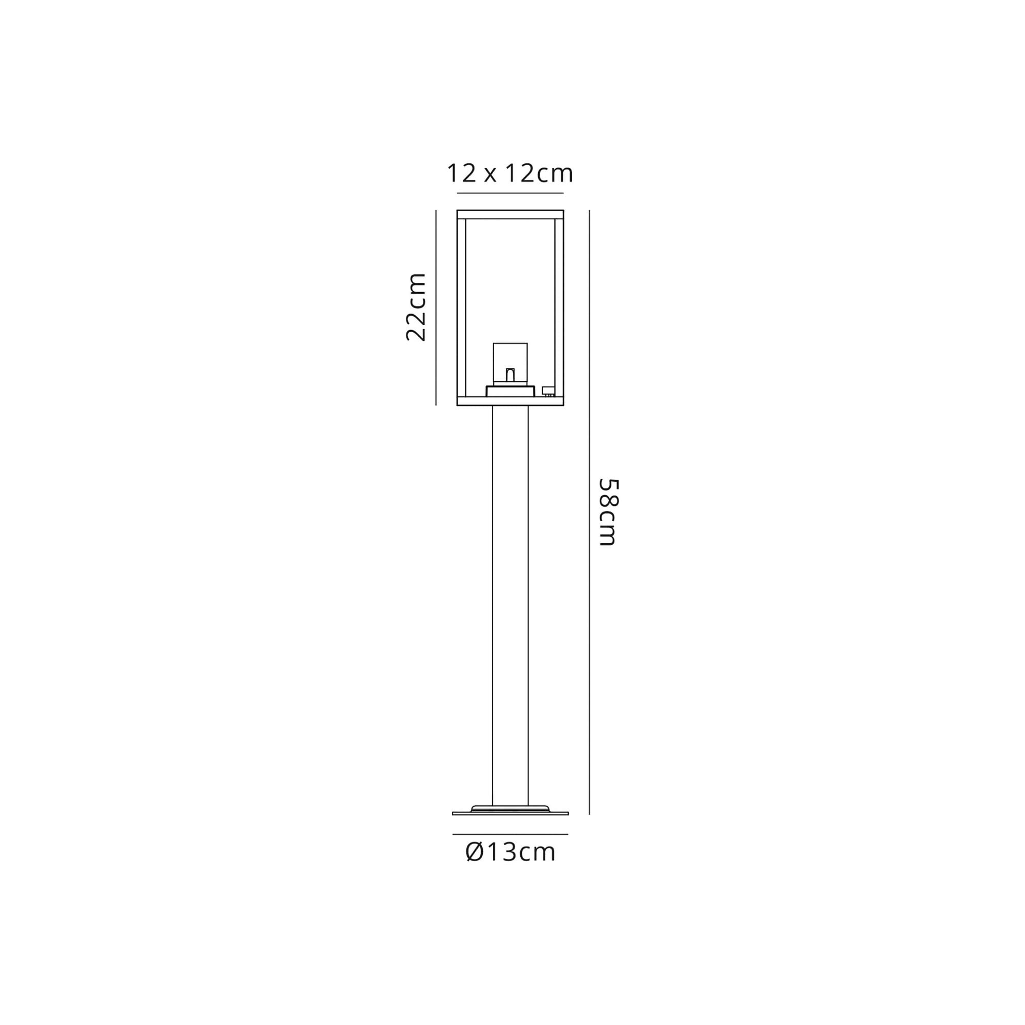 Fabula Honeycroft Short Post - Graphite Black - IP54