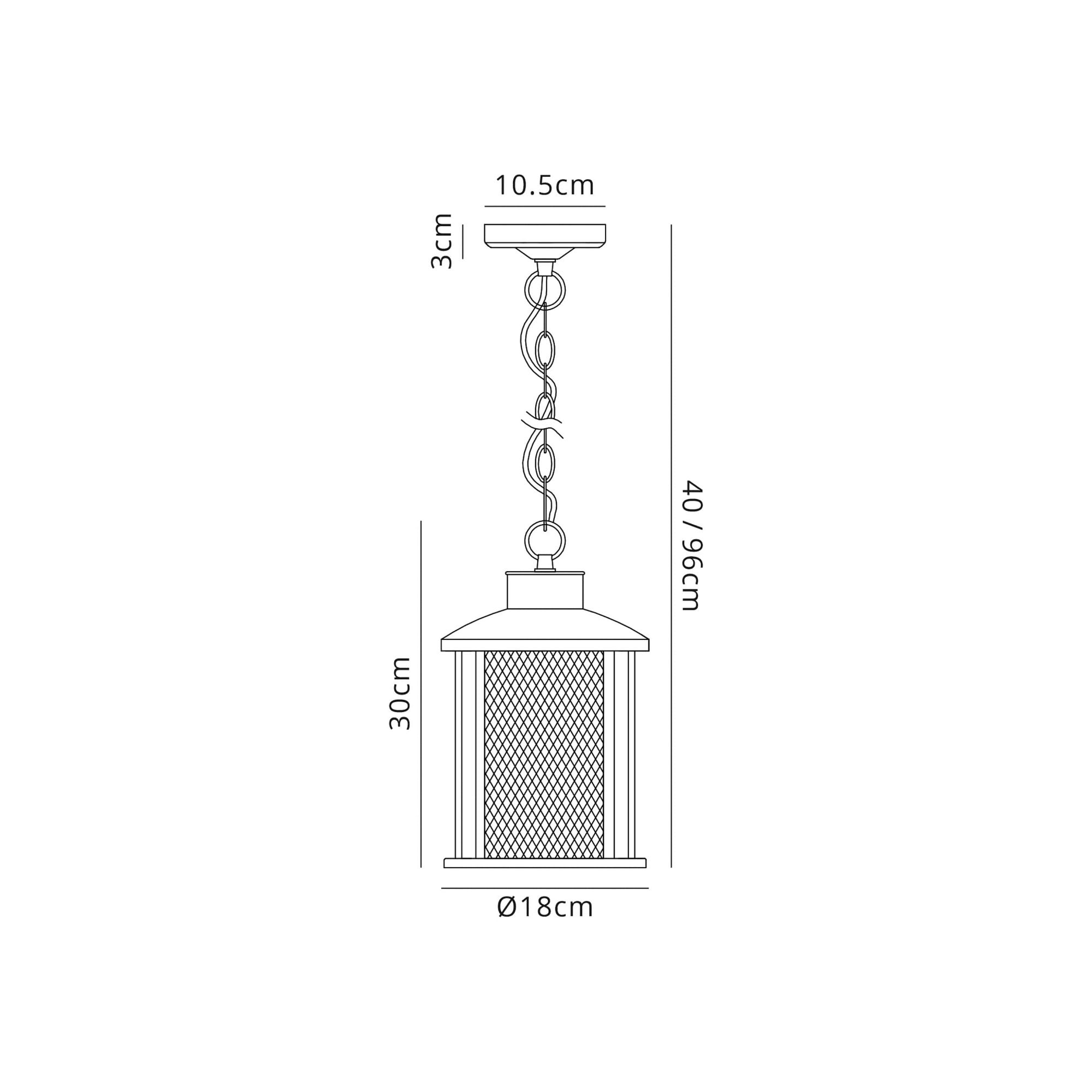 Fabula Addison Pendant - Antique Bronze & Clear Glass - IP54
