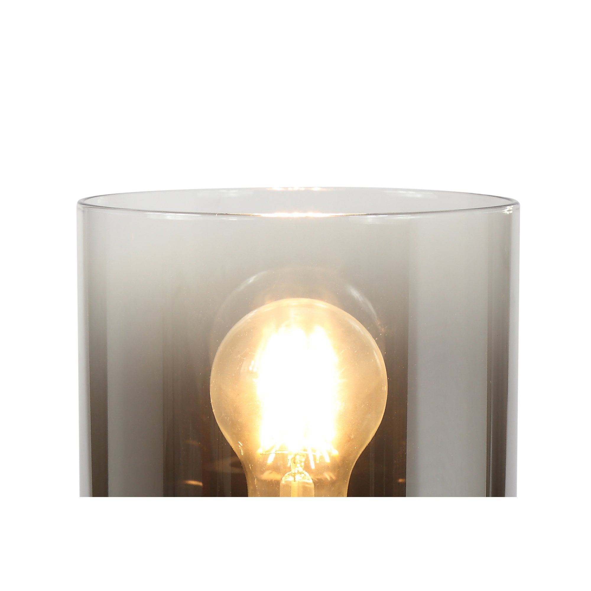 Fabula Kendon Single Table Lamp - Black & Smoke Fade Glass