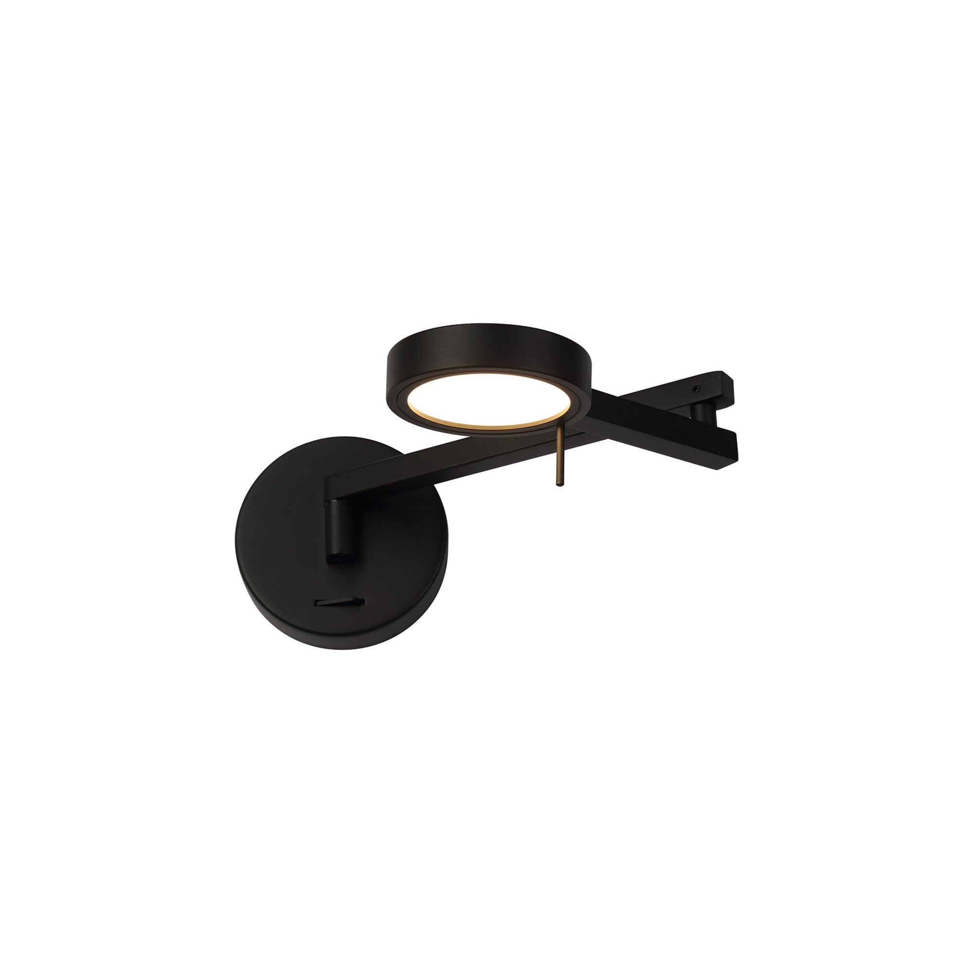 Fabula Hollybush Adjustable LED Swing Arm Wall Lamp/Reader Light - Sand Black
