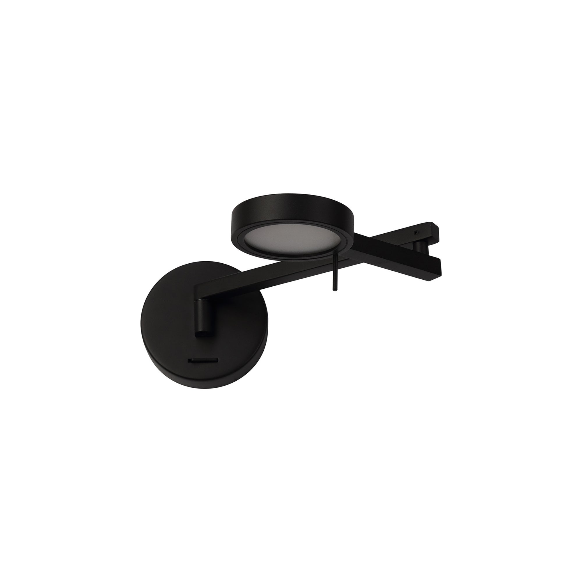 Fabula Hollybush Adjustable LED Swing Arm Wall Lamp/Reader Light - Sand Black
