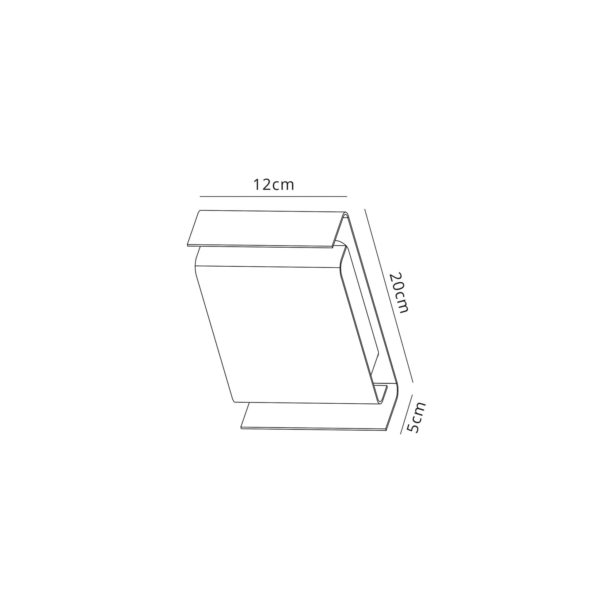Fabula Seymour 2 Light LED Wall Lamp - Anthracite - IP54