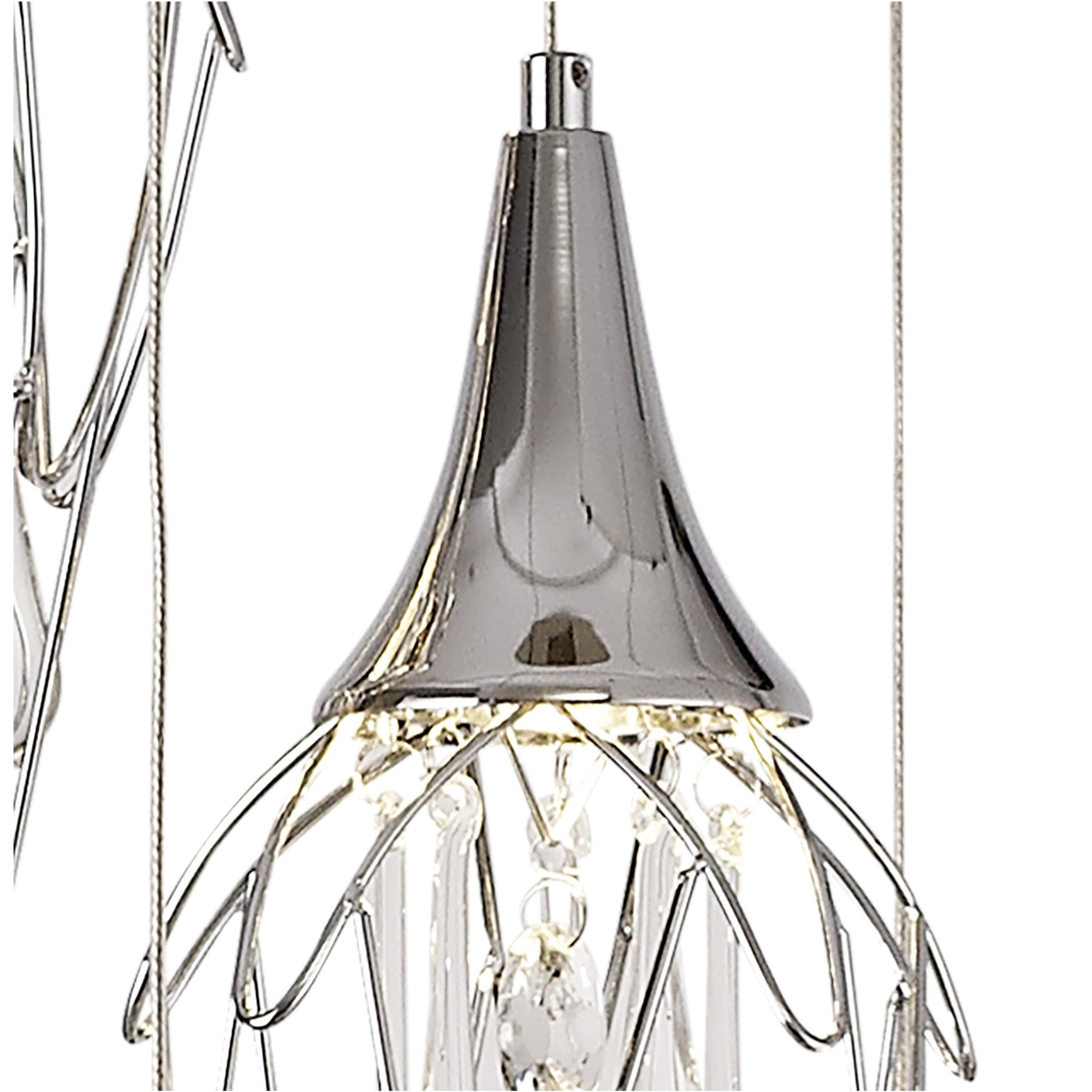 Fabula Albion 5 Light Round Pendant - Polished Chrome
