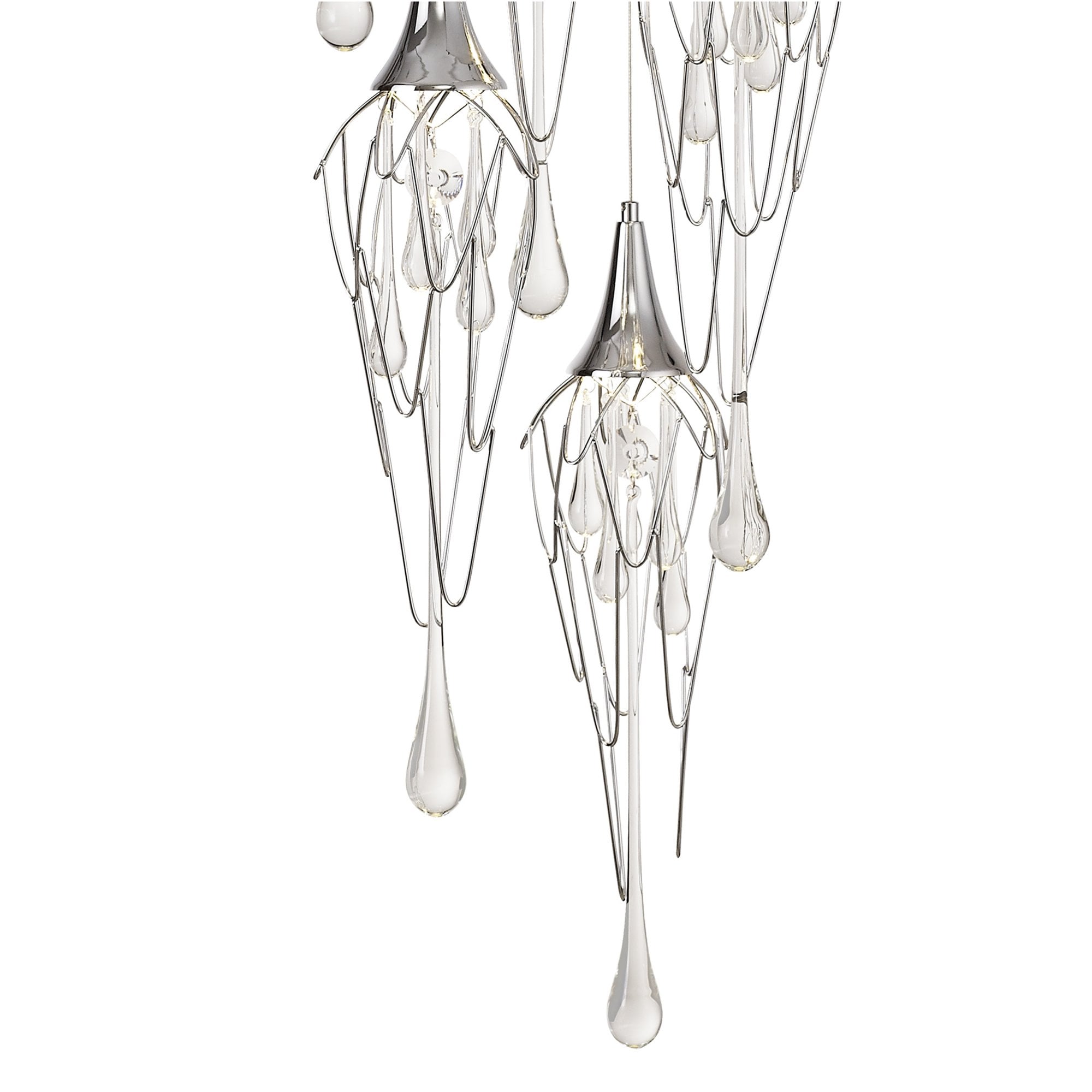 Fabula Albion 5 Light Round Pendant - Polished Chrome