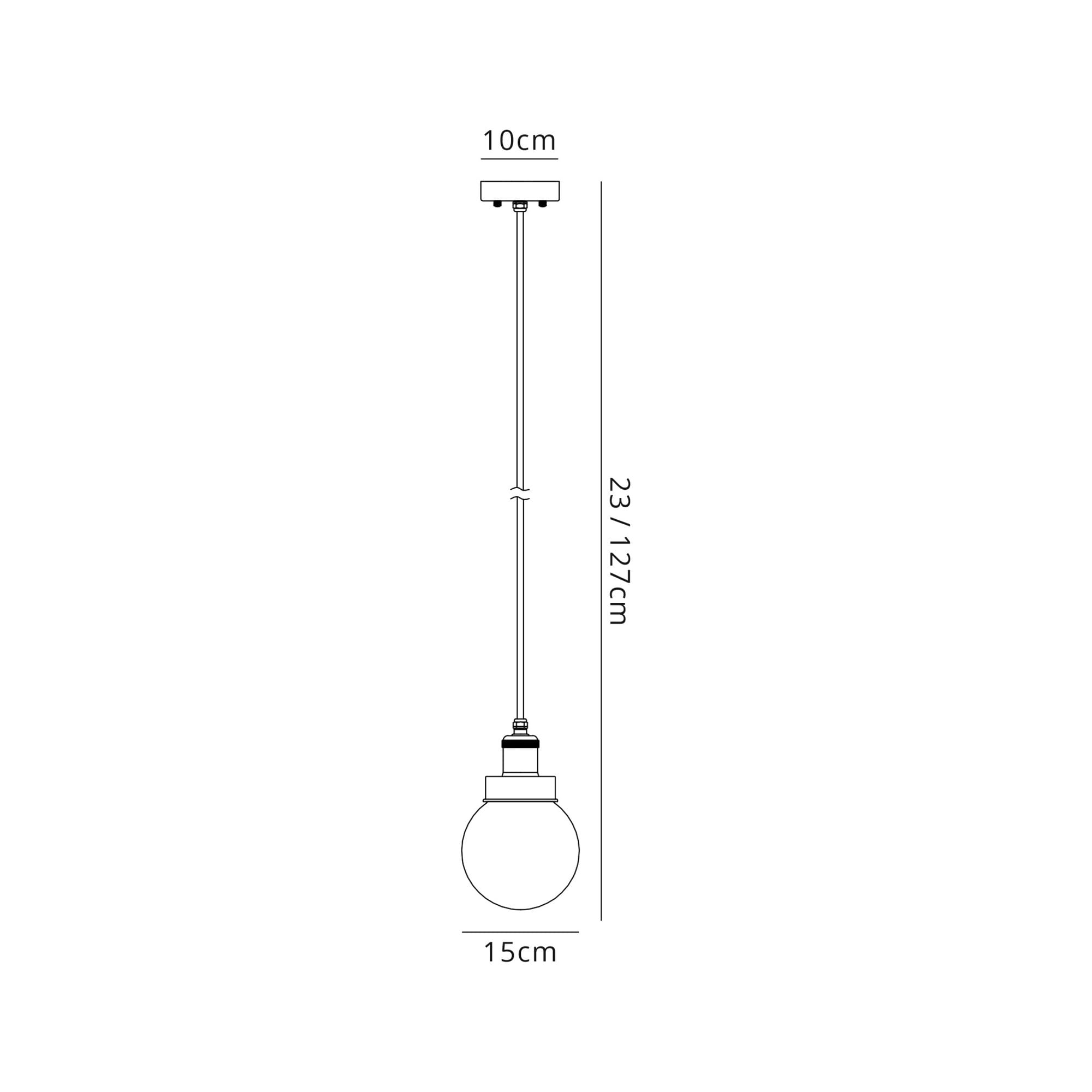 Fabula Avondale 15cm Single Pendant - Titanium Silver & Polished Chrome - IP65
