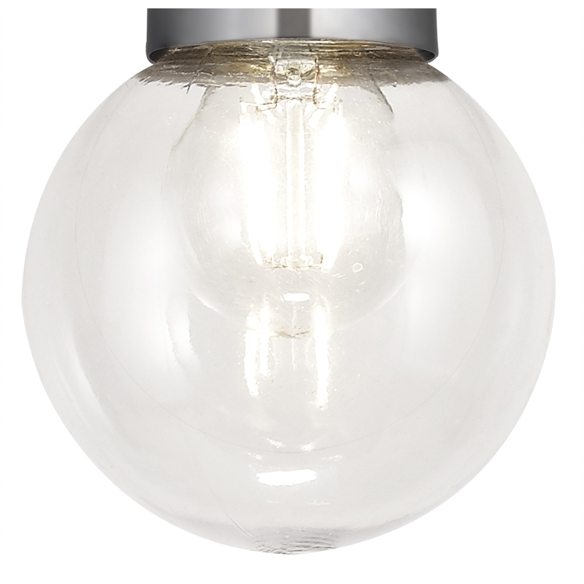 Fabula Avondale 15cm Single Pendant - Titanium Silver & Polished Chrome - IP65