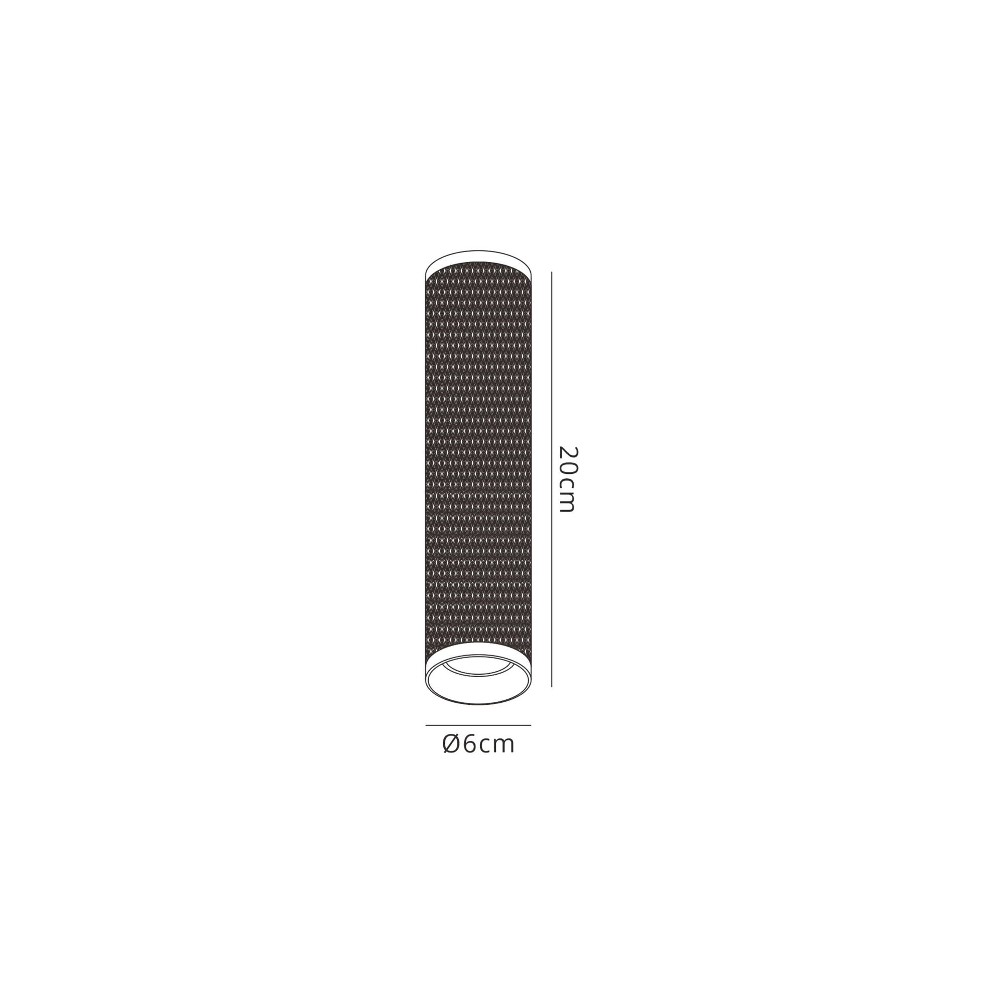 Fabula Summerfield Single 20cm Ceiling Spot Light - Sand Black
