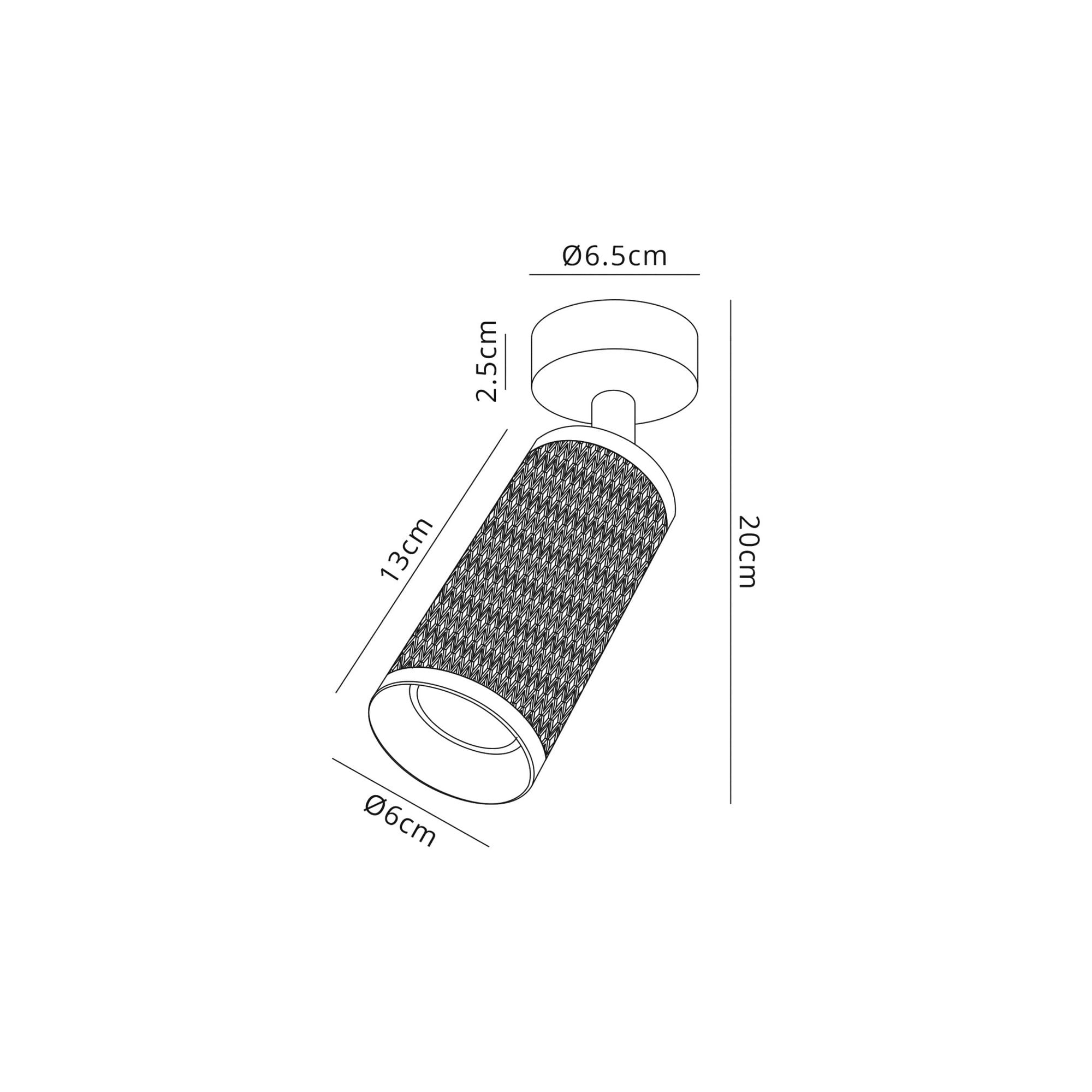 Fabula Summerfield Single Adjustable Spot Light - Sand Black