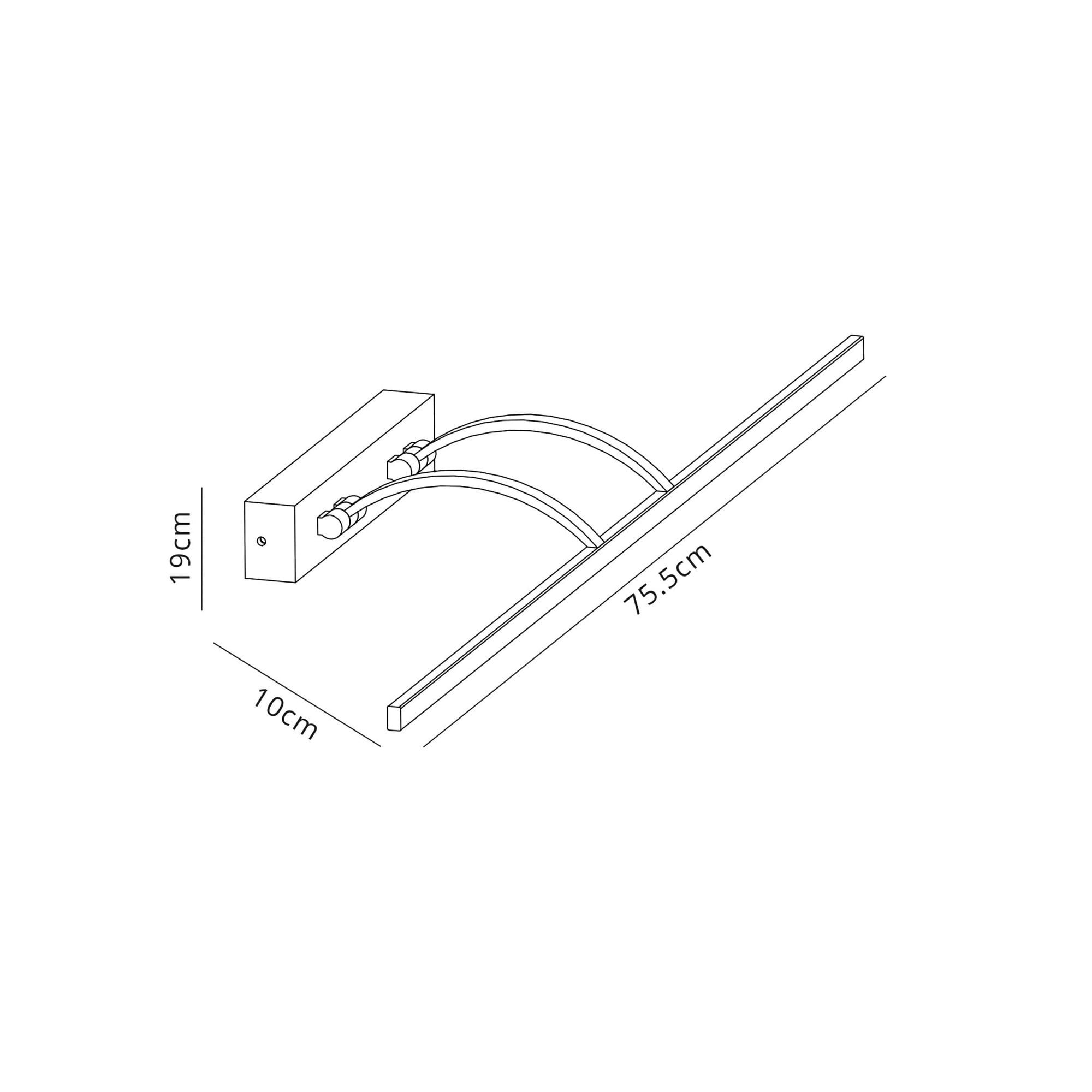 Fabula Plumtree Small 2 Arm LED Wall Lamp/Picture Light - Satin Nickel
