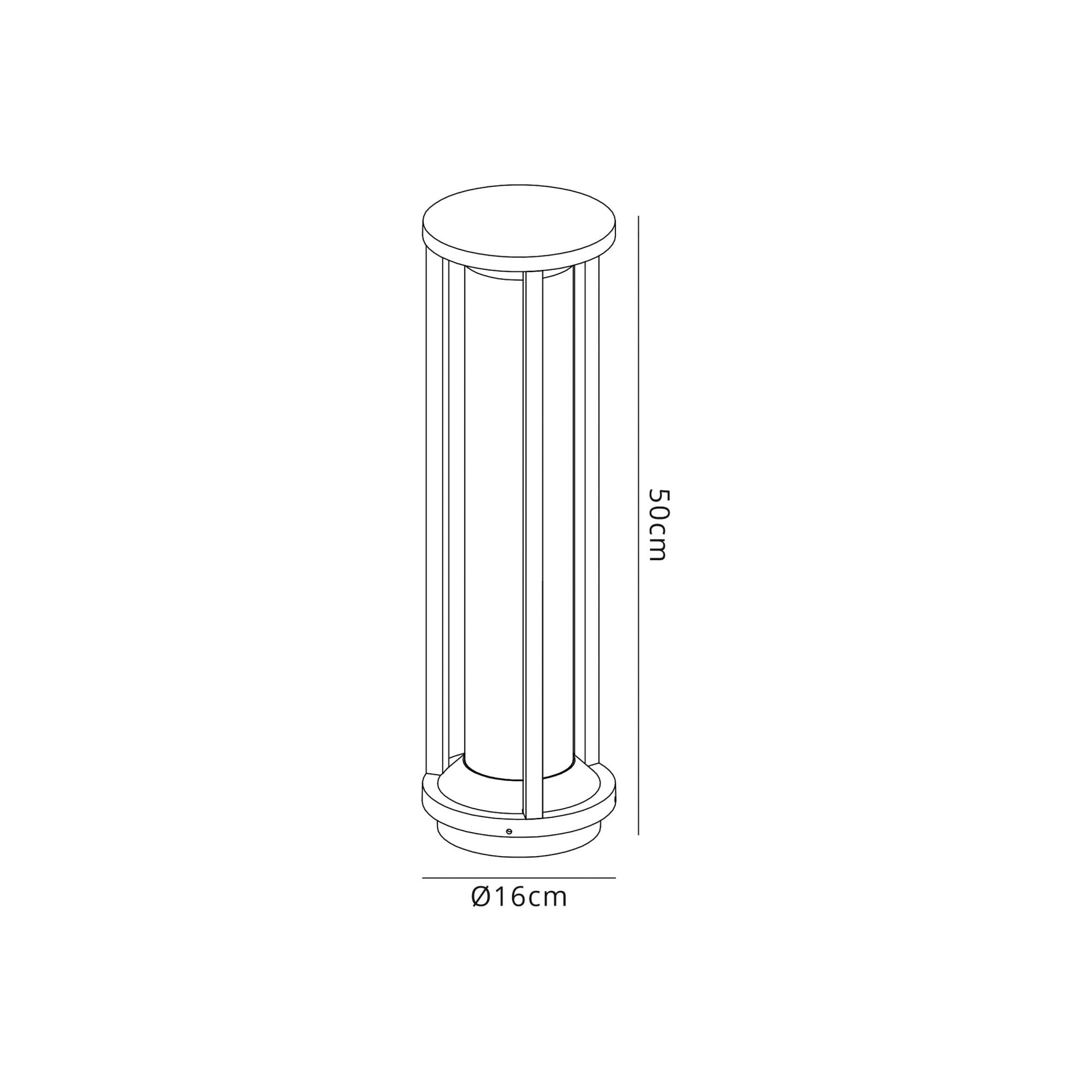 Fabula Highland Large Single Post Lamp - Anthracite - IP65